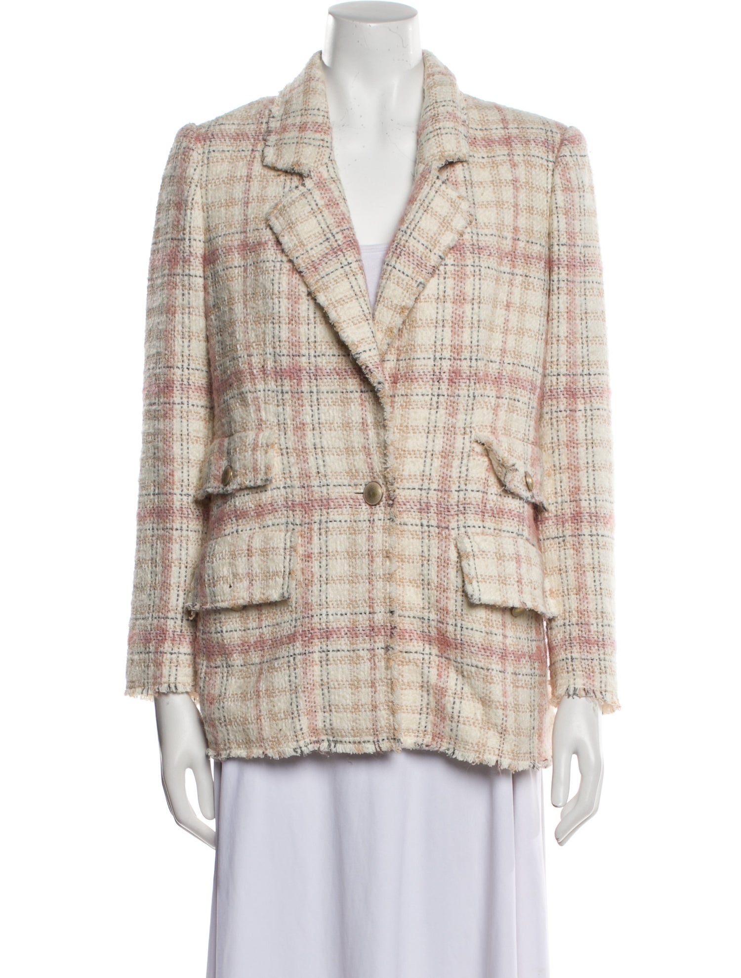 Rebecca Taylor Plaid Print Blazer
