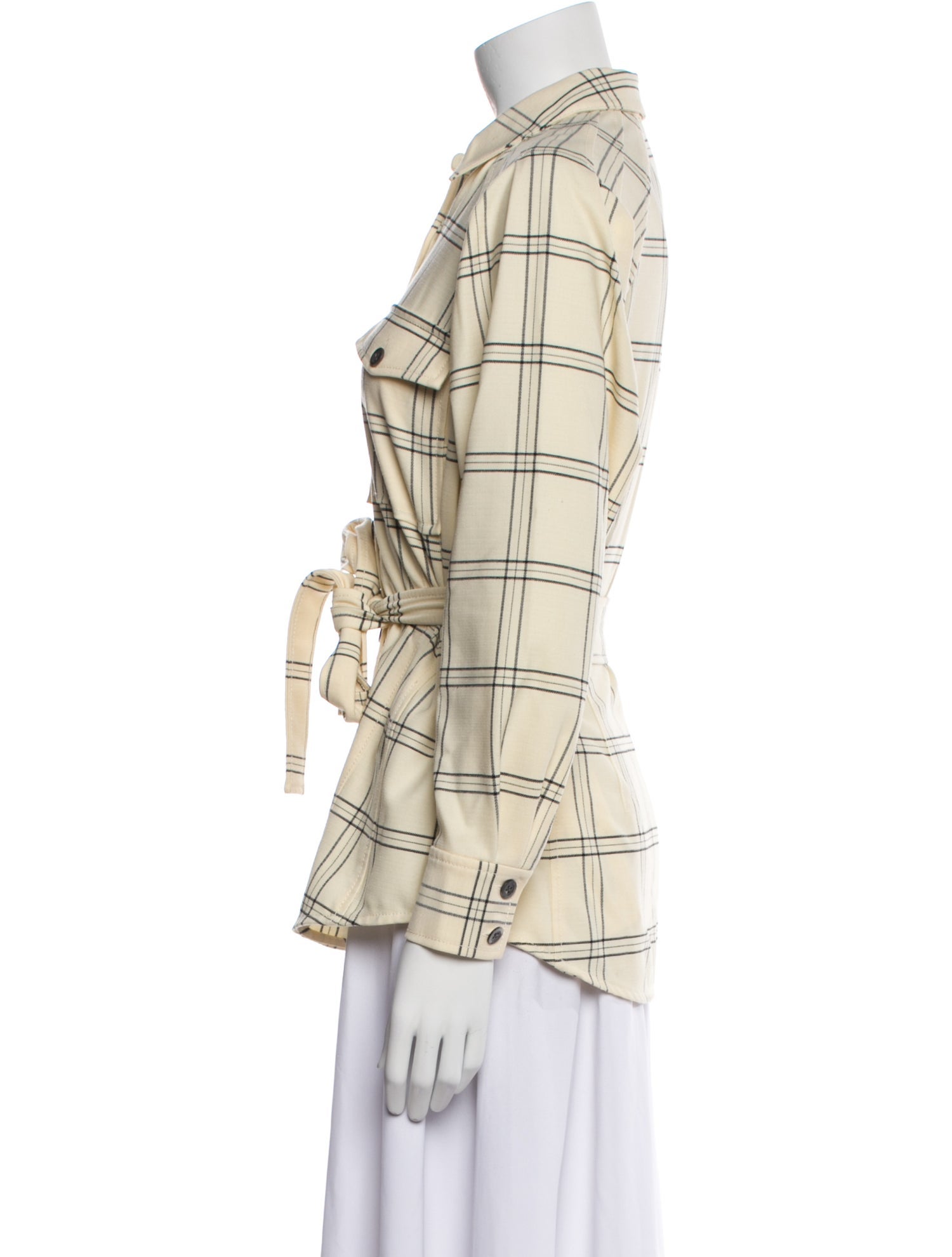 Rebecca Taylor Plaid Print Utility Jacket