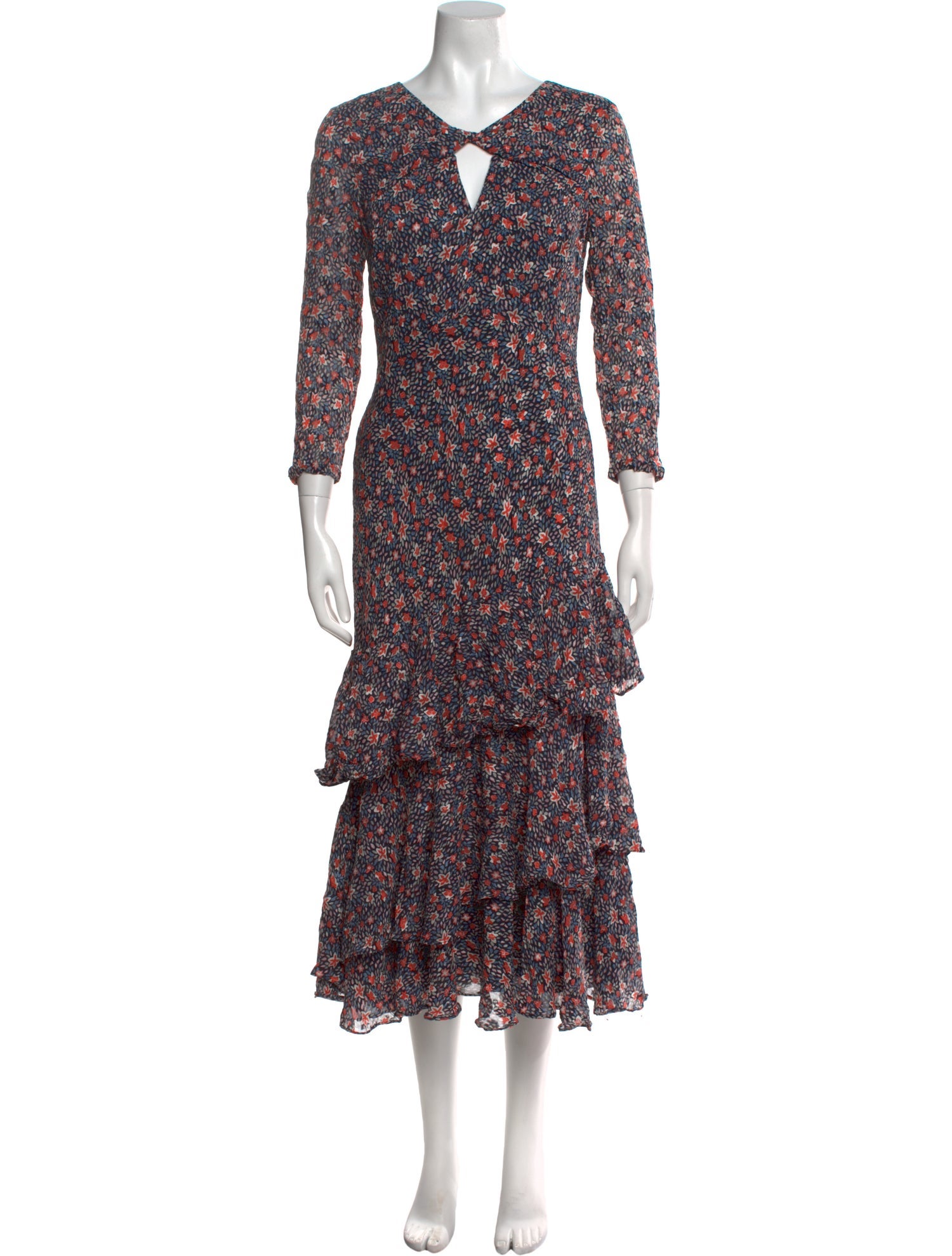 Rebecca Taylor Floral Print Long Dress w/ Tags