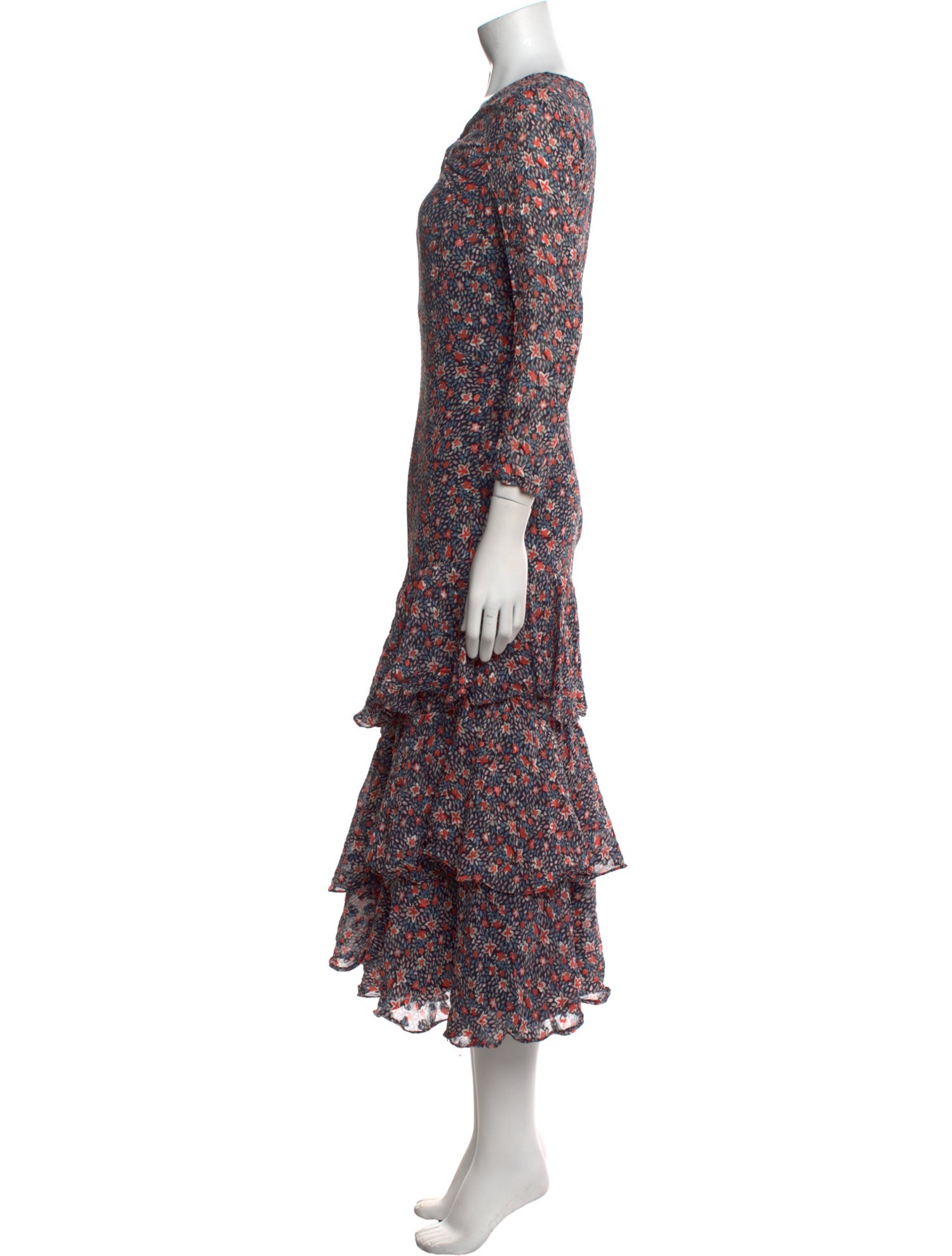 Rebecca Taylor Floral Print Long Dress w/ Tags