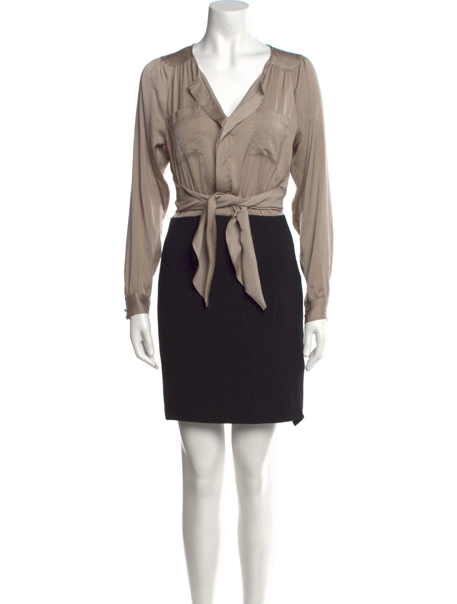 Rebecca Taylor Colorblock Pattern Mini Dress