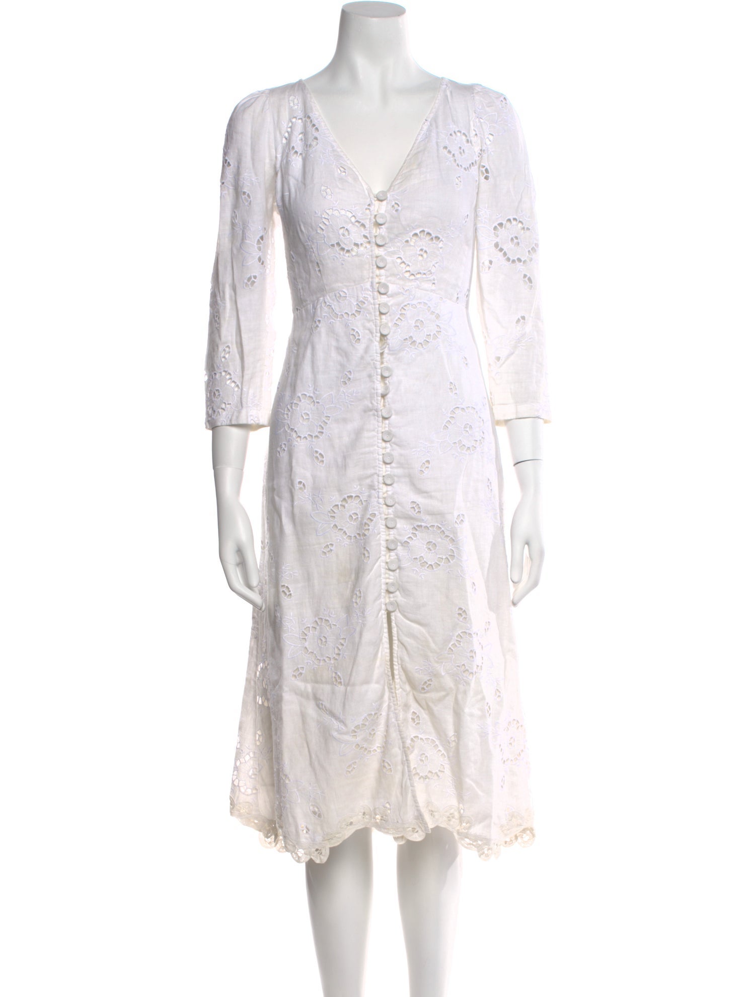 Rebecca Taylor Linen Midi Length Dress