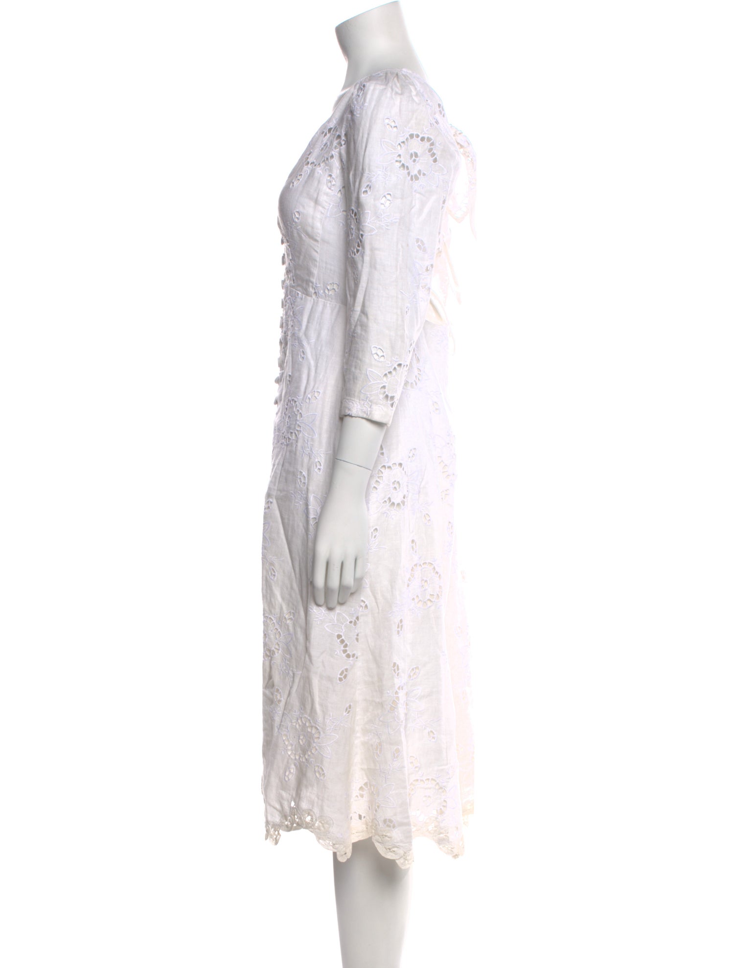 Rebecca Taylor Linen Midi Length Dress