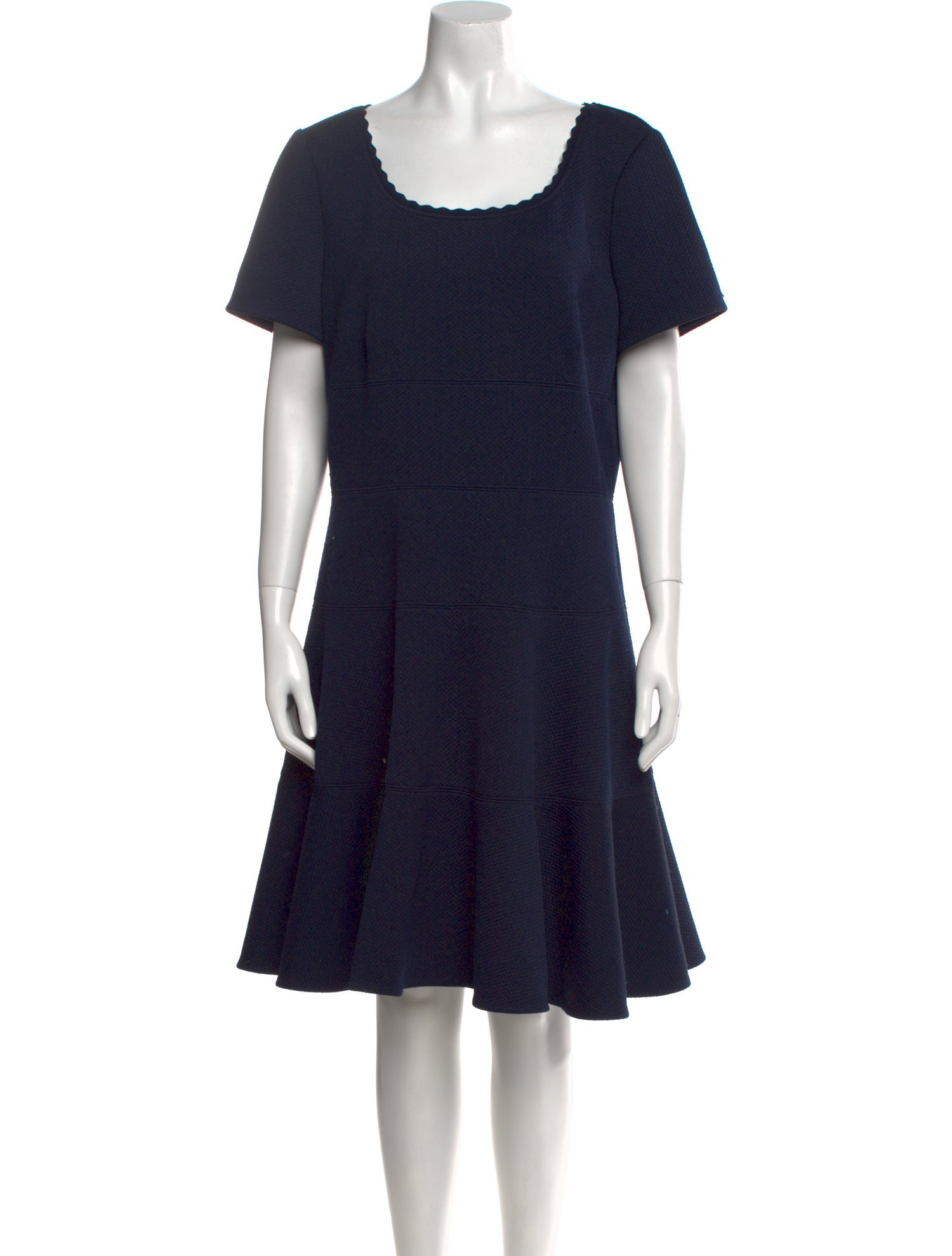 Rebecca Taylor Scoop Neck Knee-Length Dress