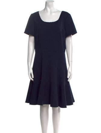 Rebecca Taylor Scoop Neck Knee-Length Dress