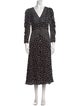Rebecca Taylor Polka Dot Print Midi Length Dress
