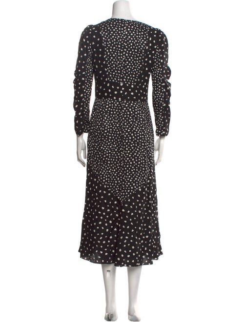 Rebecca Taylor Polka Dot Print Midi Length Dress
