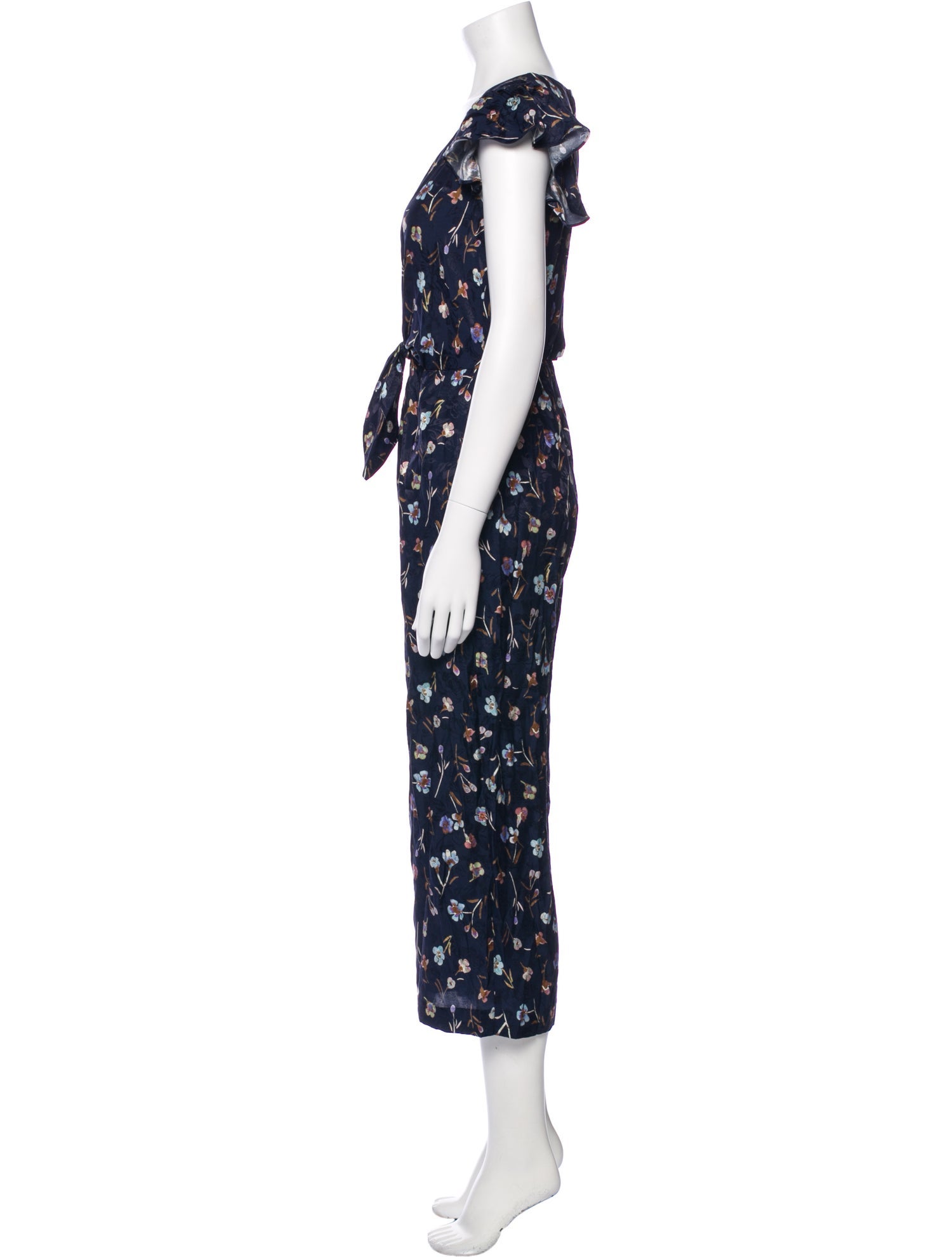 Rebecca Taylor Silk Floral Print Jumpsuit