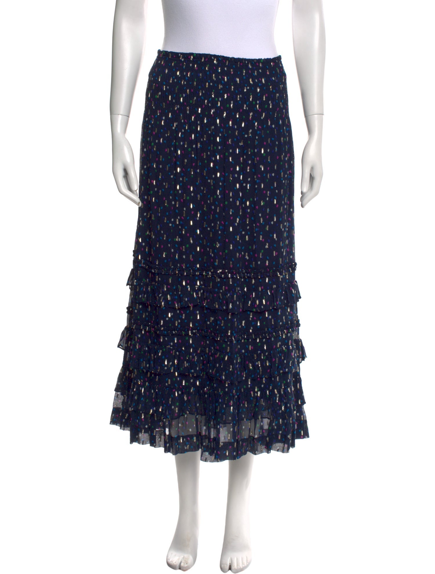 Rebecca Taylor Silk Midi Length Skirt