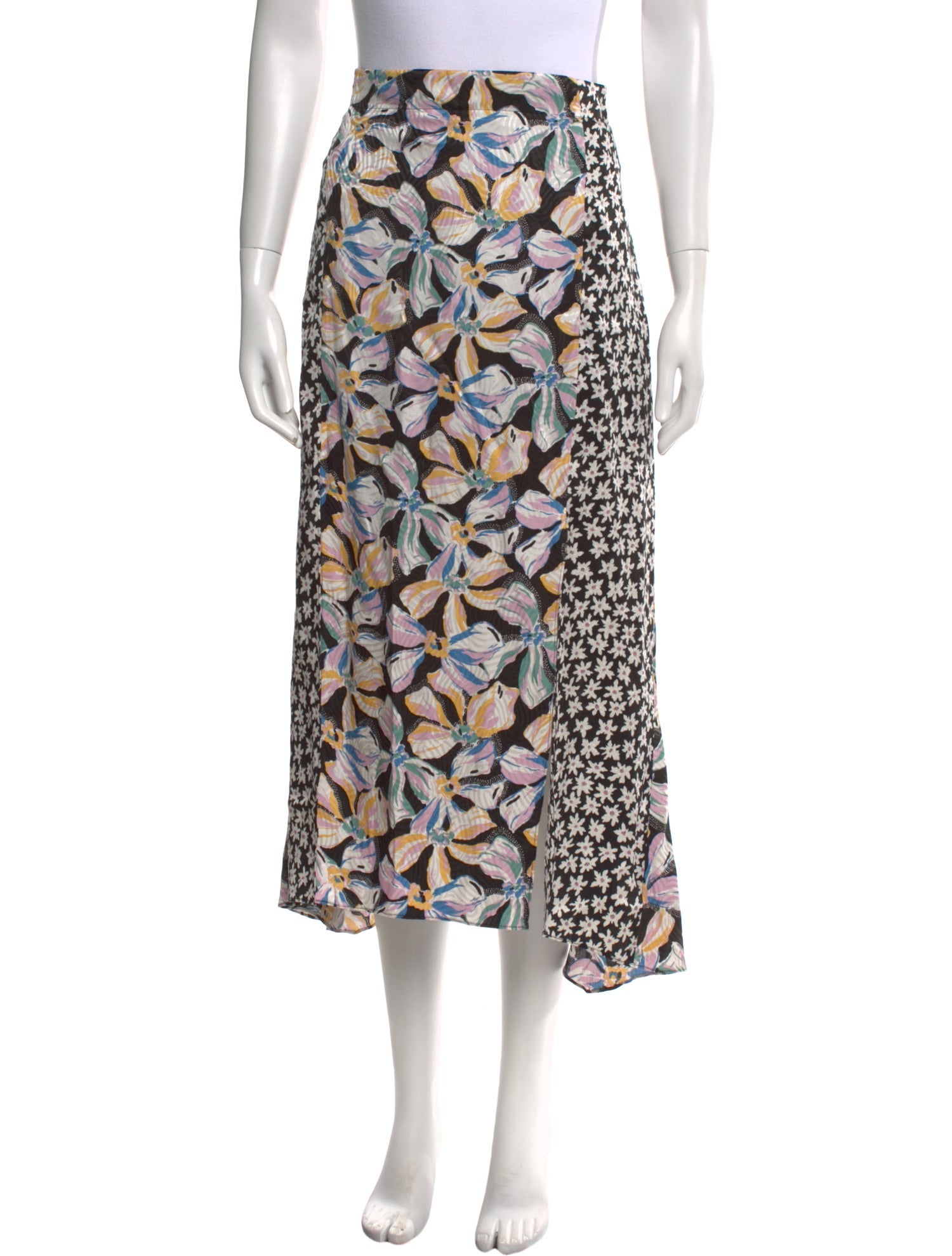 Rebecca Taylor Floral Print Midi Length Skirt