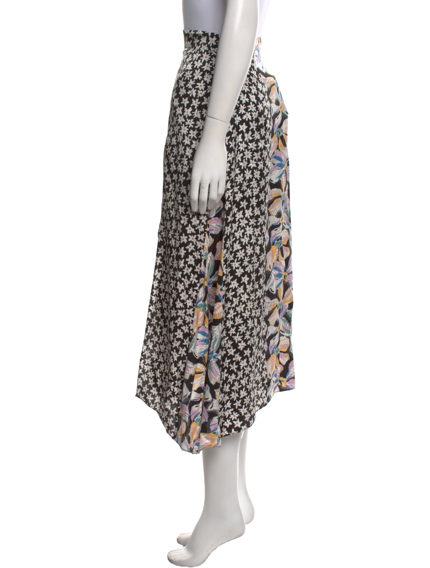 Rebecca Taylor Floral Print Midi Length Skirt