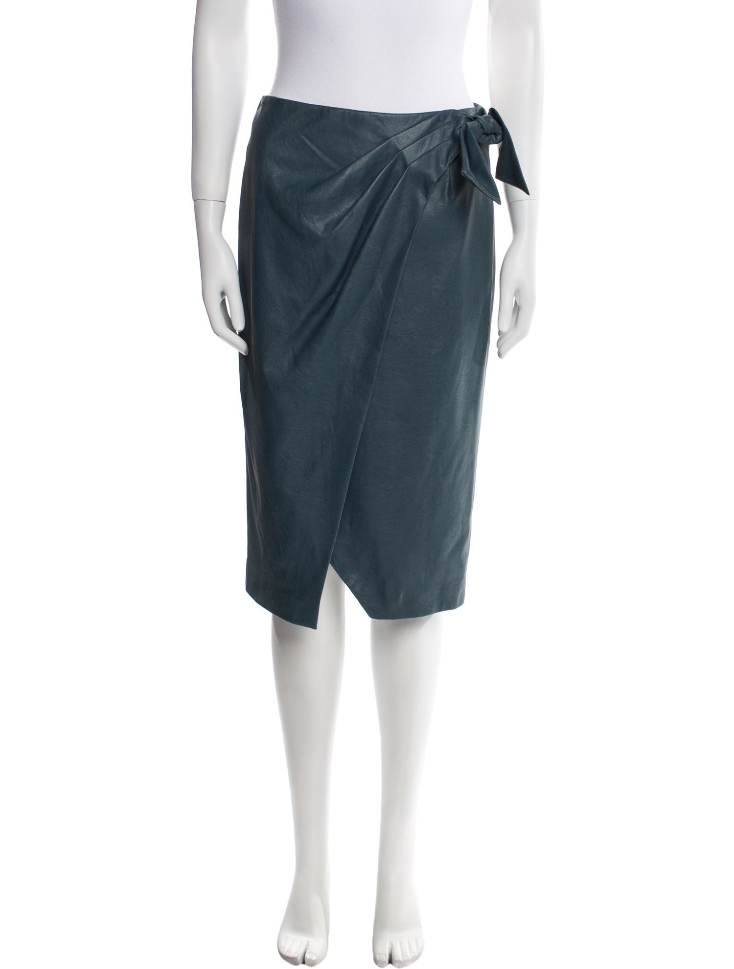 Rebecca Taylor Faux Leather Knee-Length Skirt