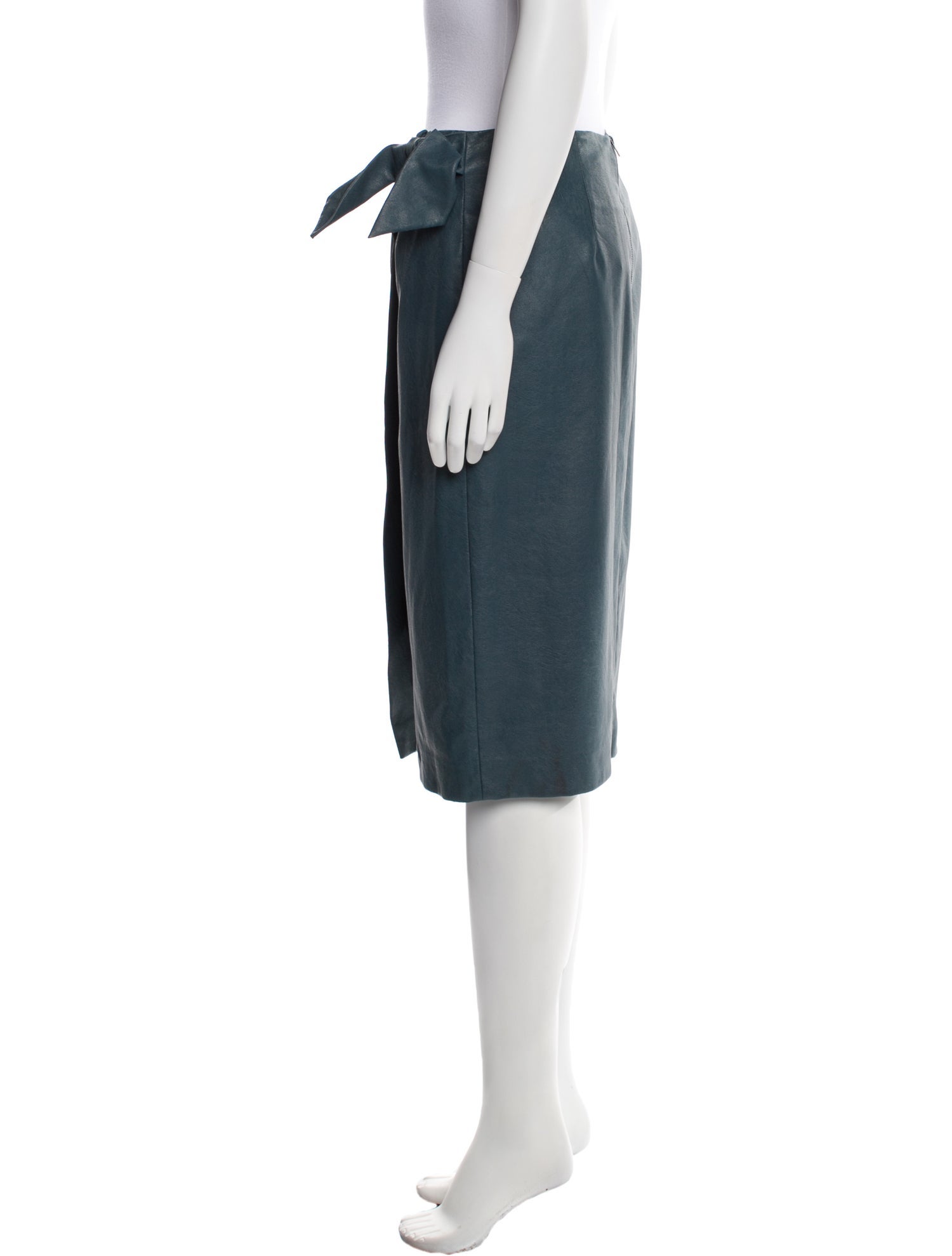 Rebecca Taylor Faux Leather Knee-Length Skirt