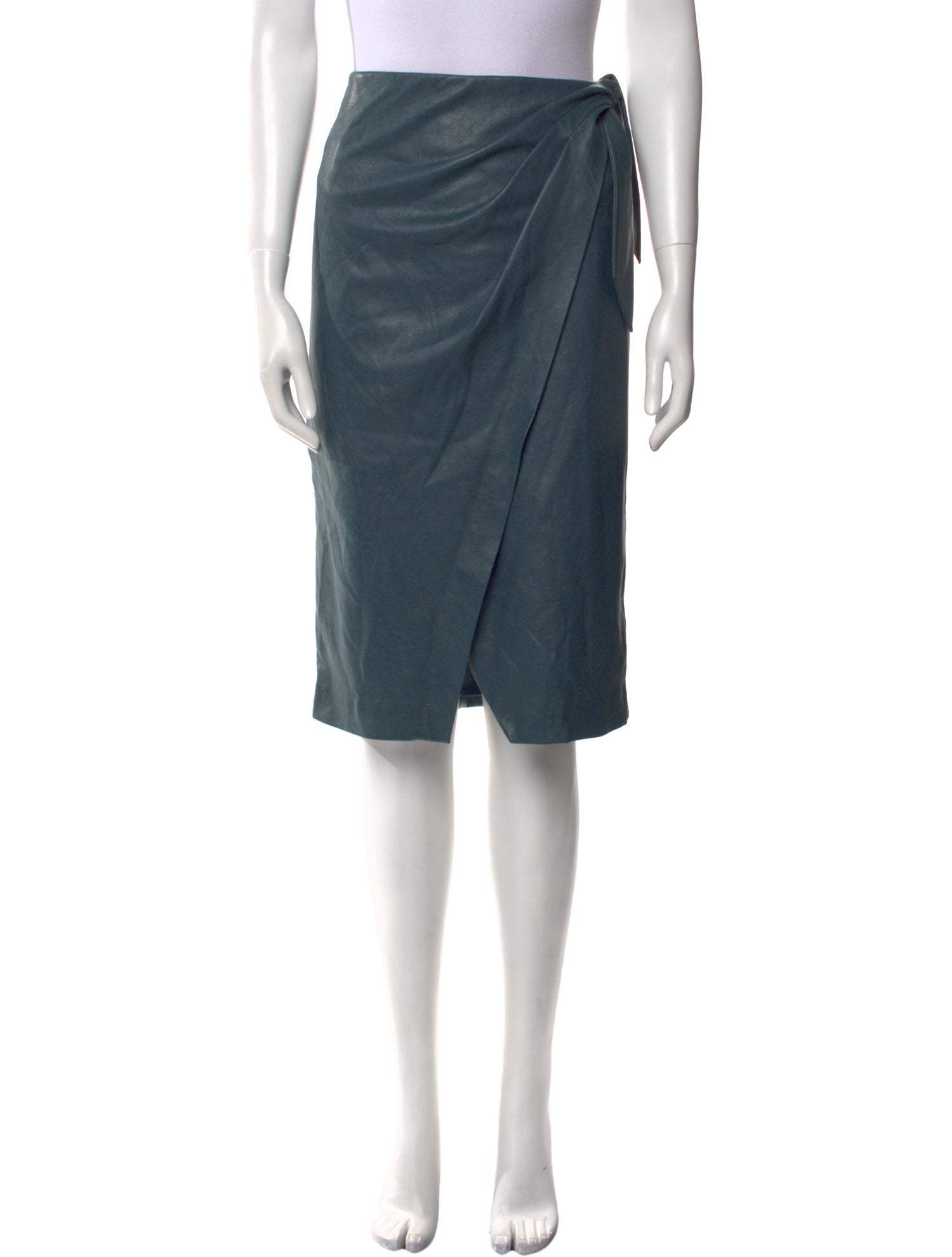 Rebecca Taylor Faux Leather Knee-Length Skirt