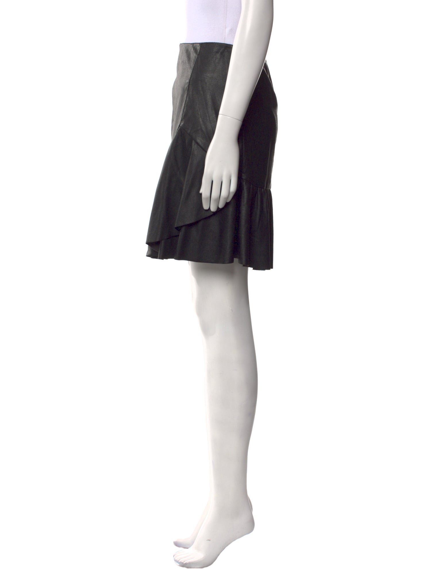 Rebecca Taylor Faux Leather Mini Skirt