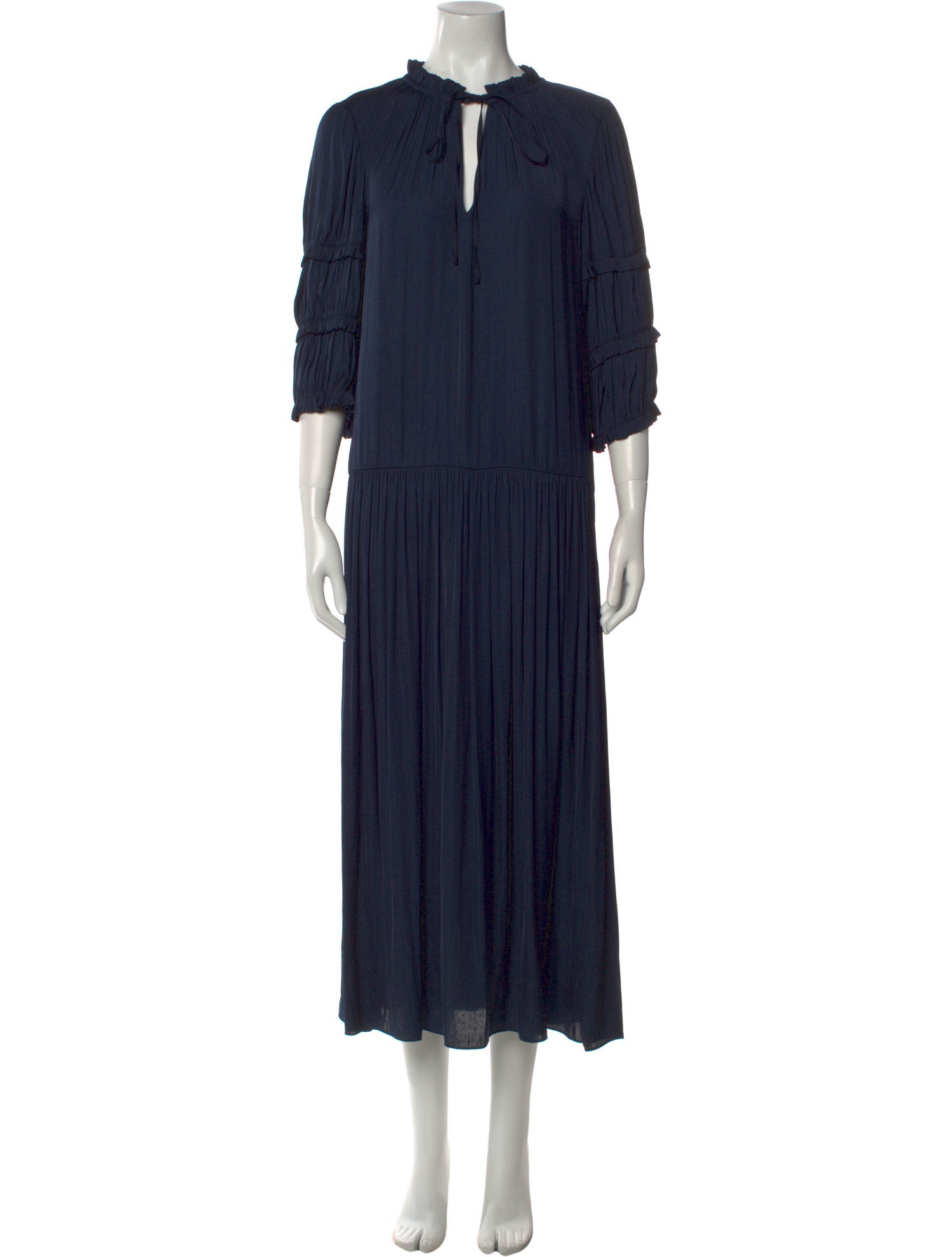 Rebecca Taylor Tie Neck Long Dress w/ Tags