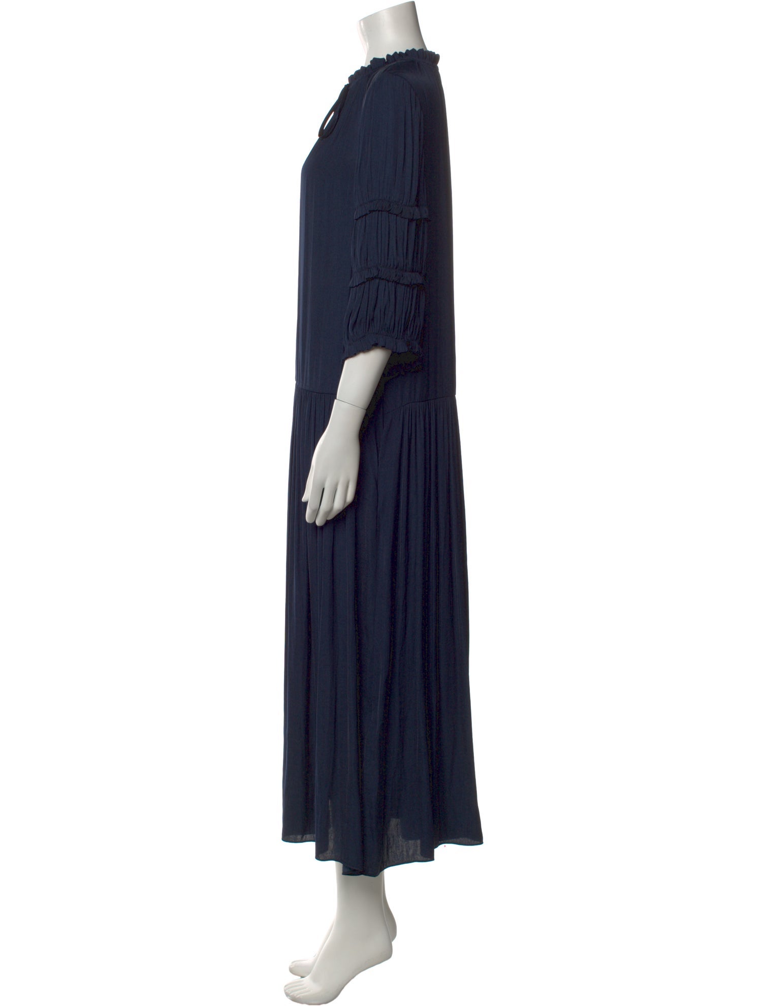 Rebecca Taylor Tie Neck Long Dress w/ Tags
