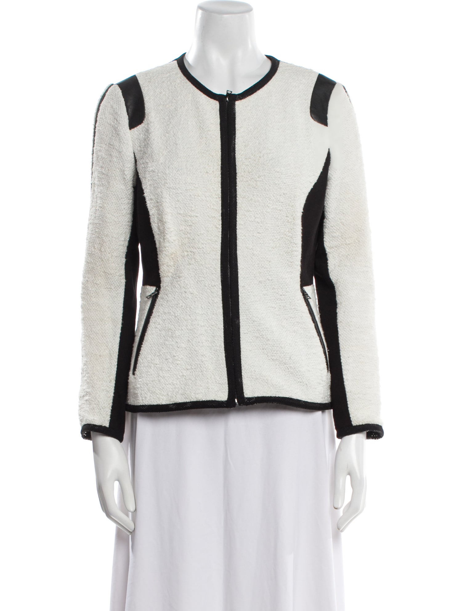 Rebecca Taylor Colorblock Pattern Jacket
