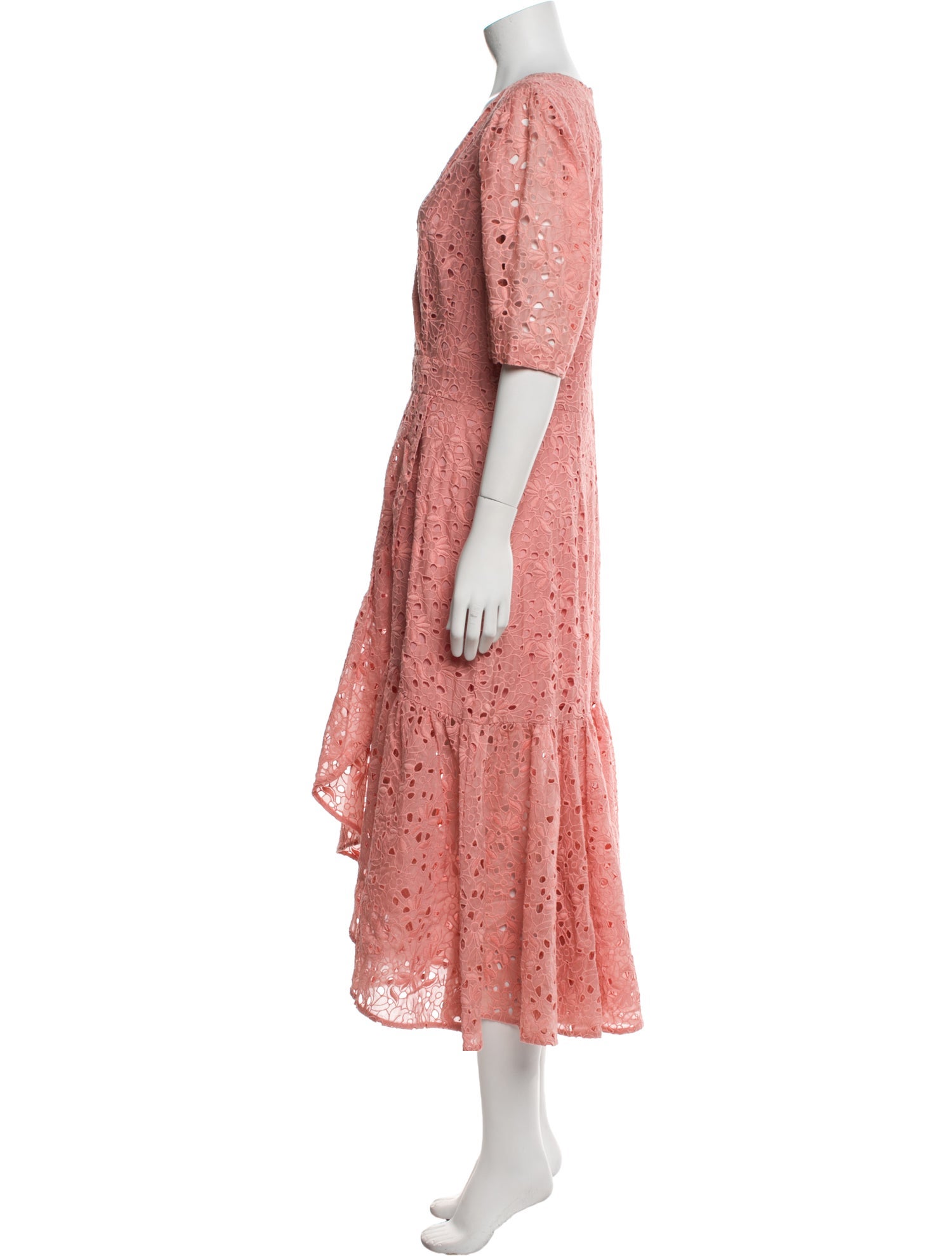 Rebecca Taylor Floral Print Midi Length Dress