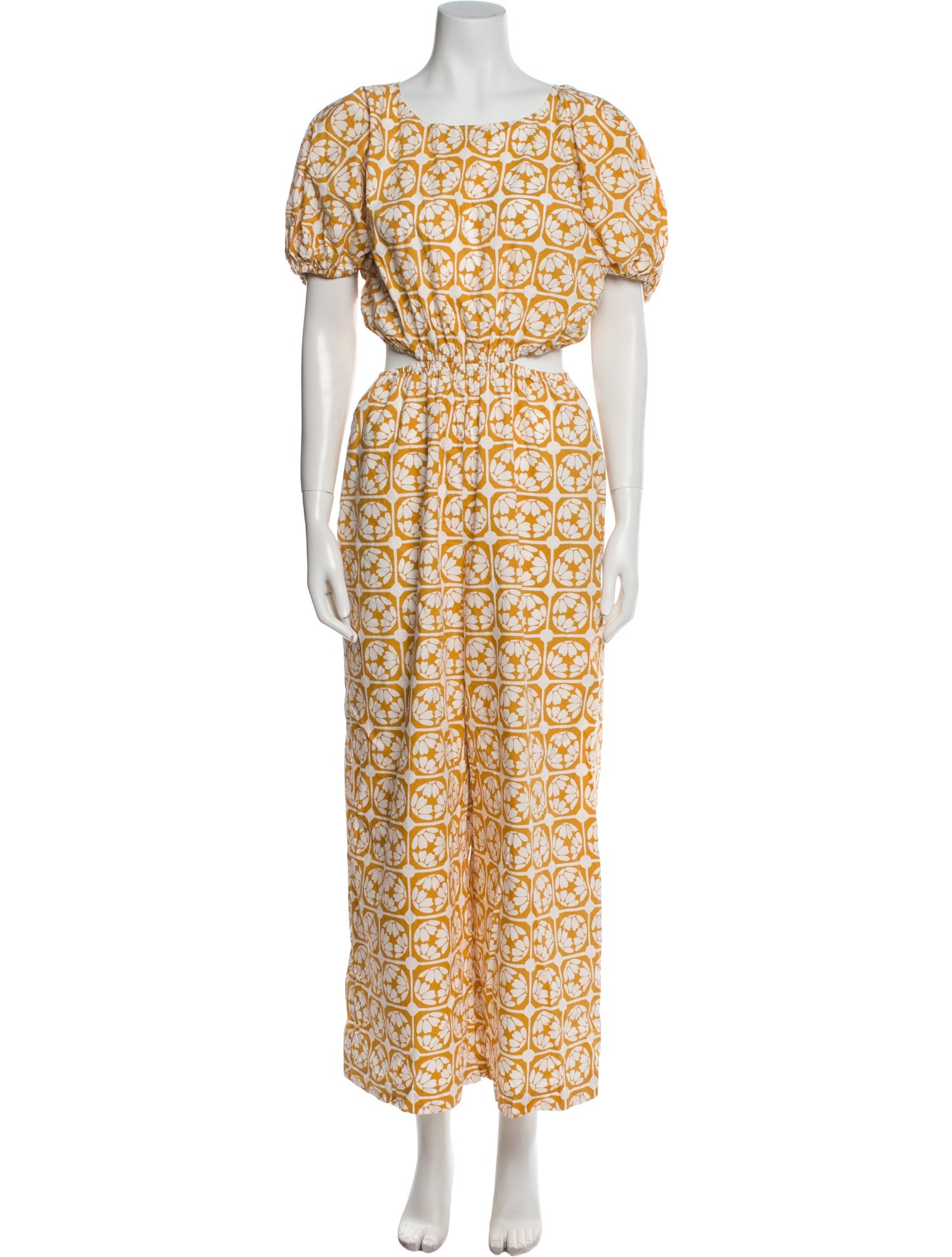 Rebecca Taylor Printed Crew Neck Jumpsuit