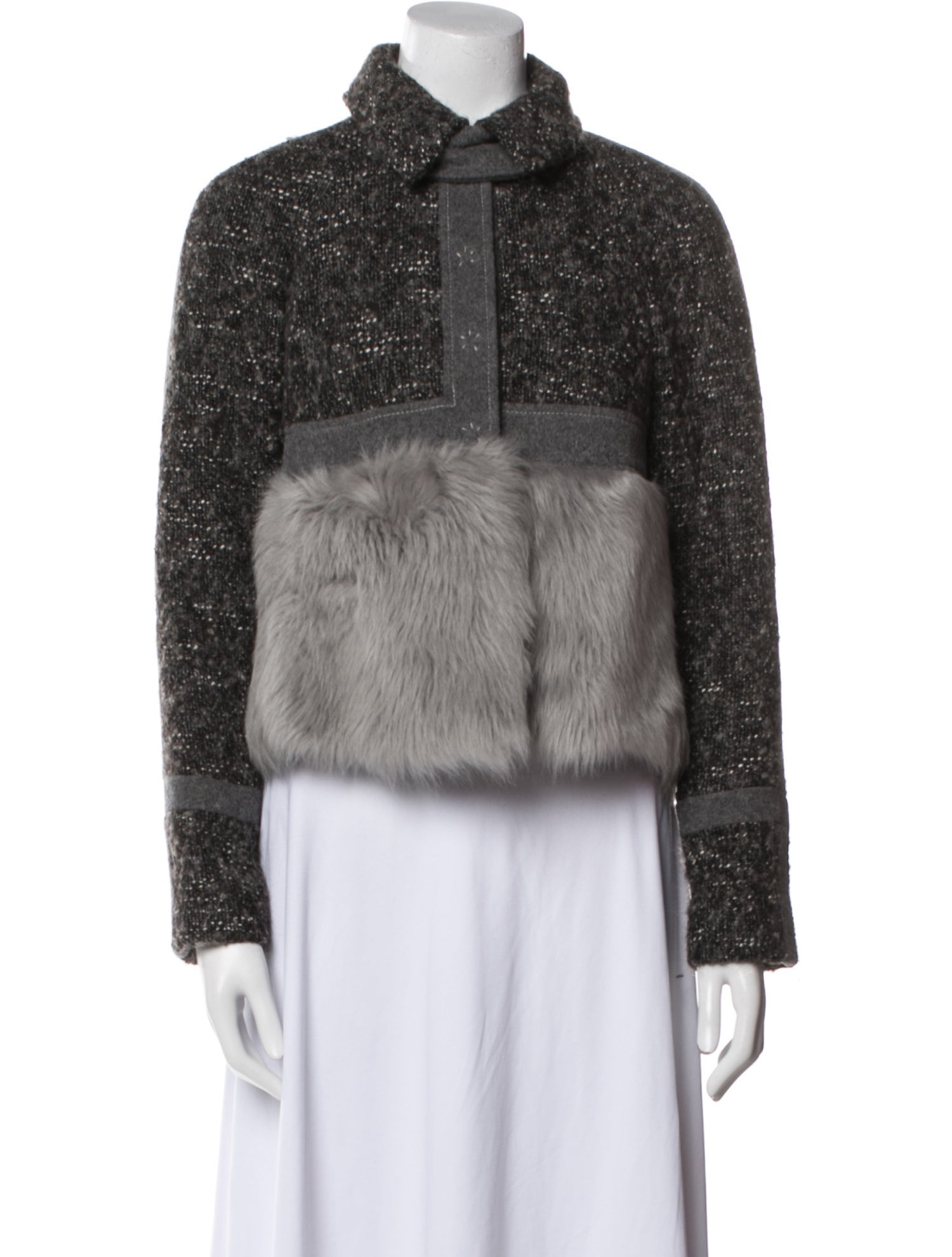 Rebecca Taylor Wool Tweed Pattern Jacket