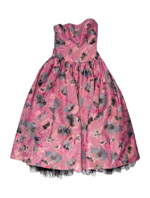 Rebecca Taylor Floral Print Midi Length Dress