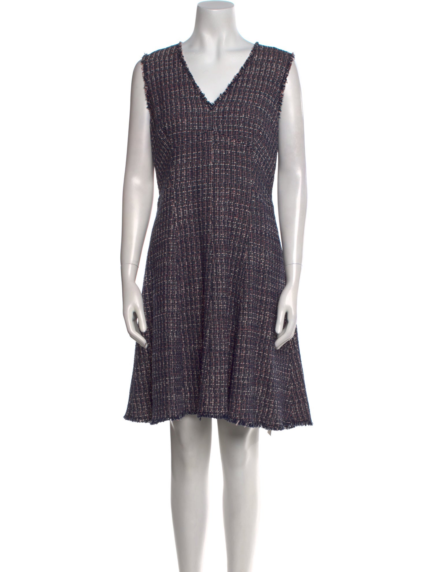 Rebecca Taylor Tweed Pattern Knee-Length Dress