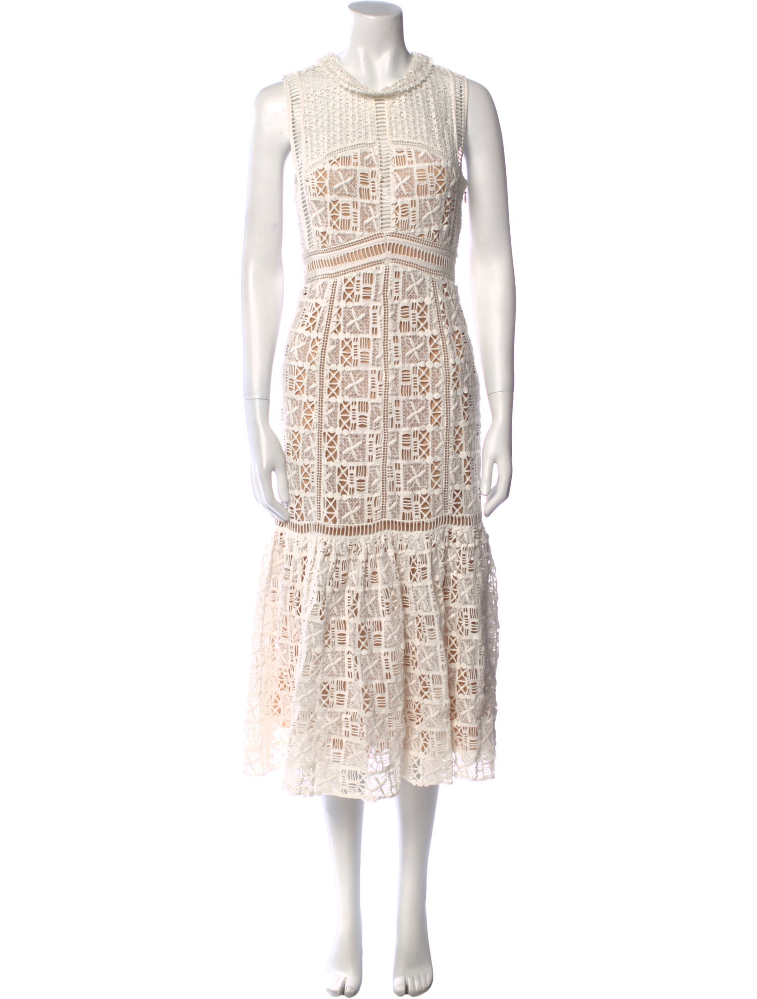 Rebecca Taylor Lace Pattern Long Dress