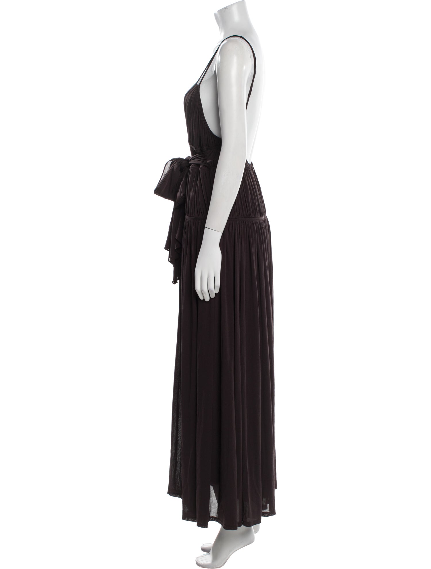 Rebecca Taylor Plunge Neckline Long Dress