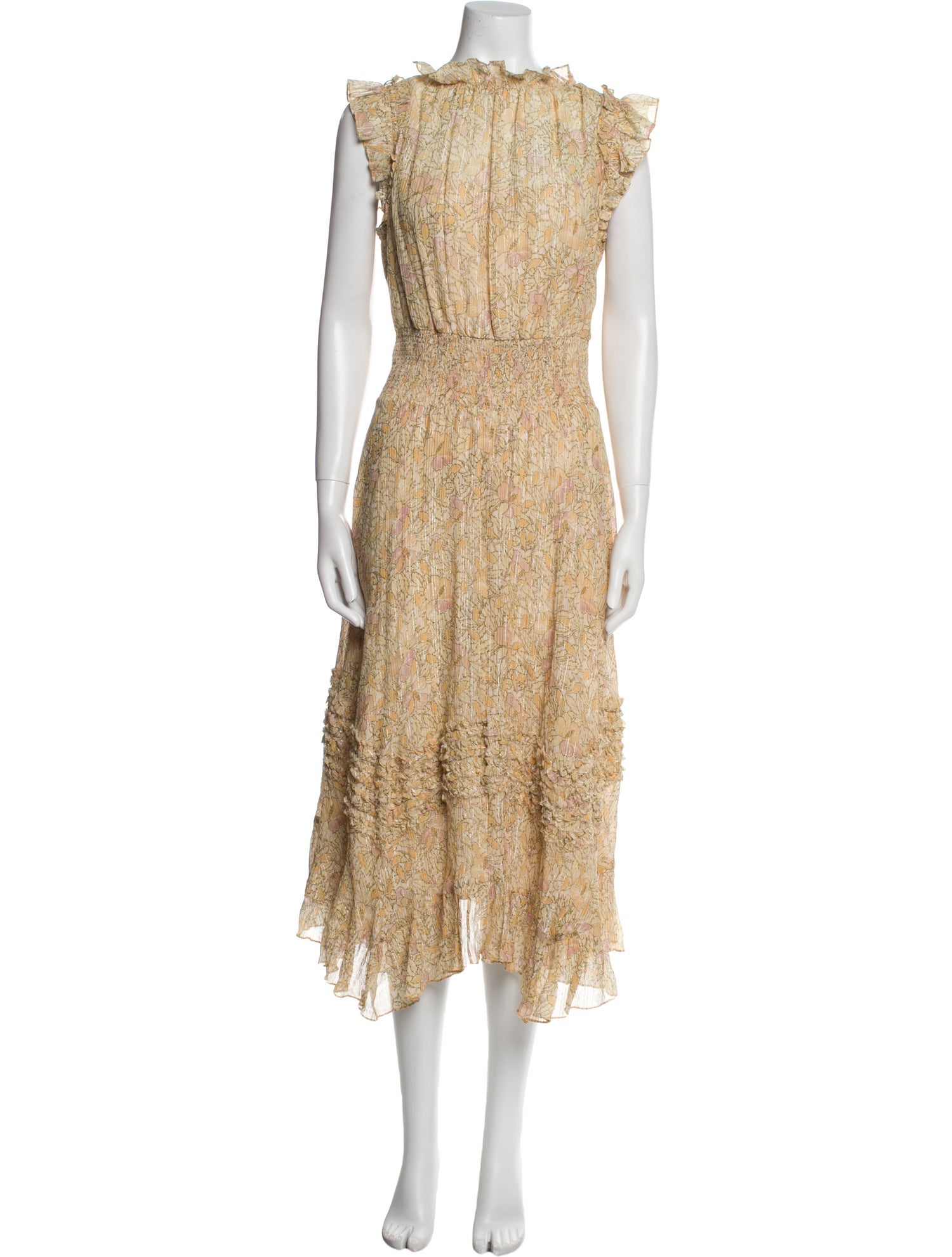 Rebecca Taylor Floral Print Long Dress