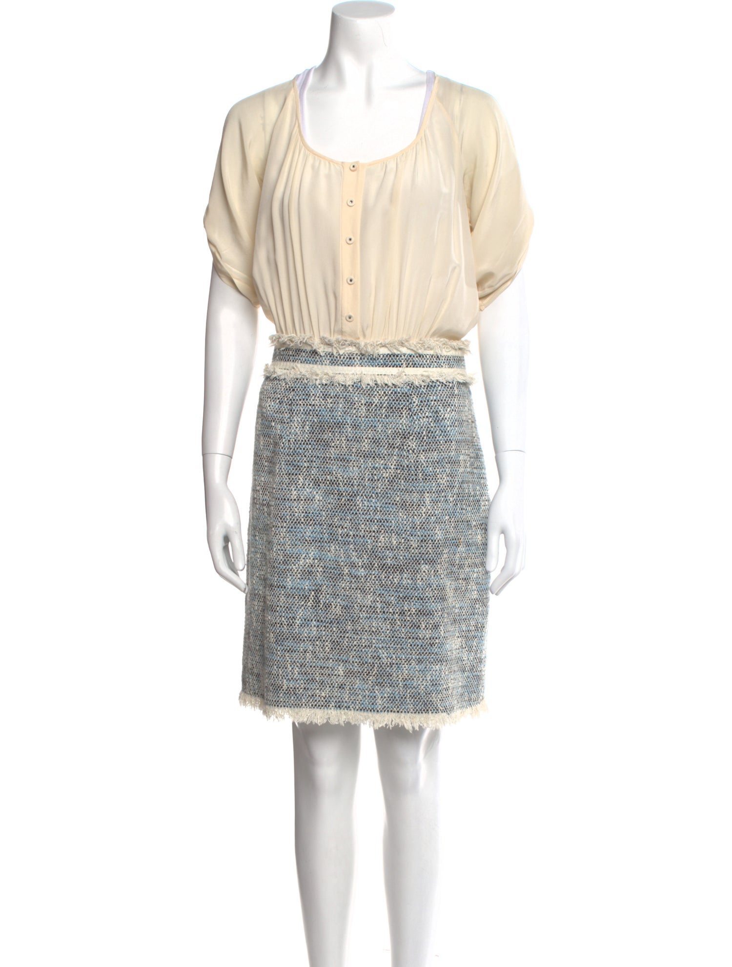 Rebecca Taylor Scoop Neck Knee-Length Dress