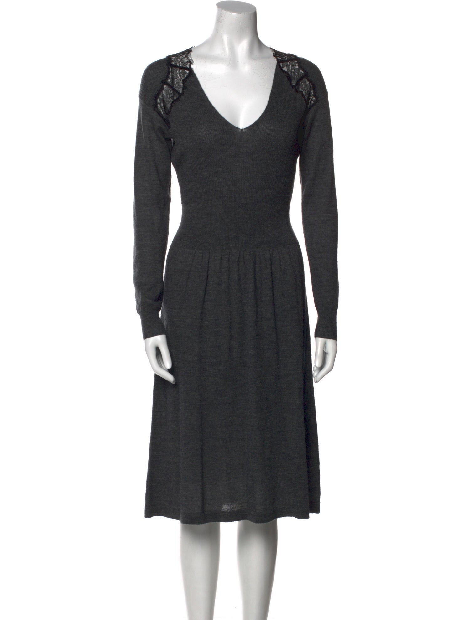 Rebecca Taylor V-Neck Knee-Length Dress
