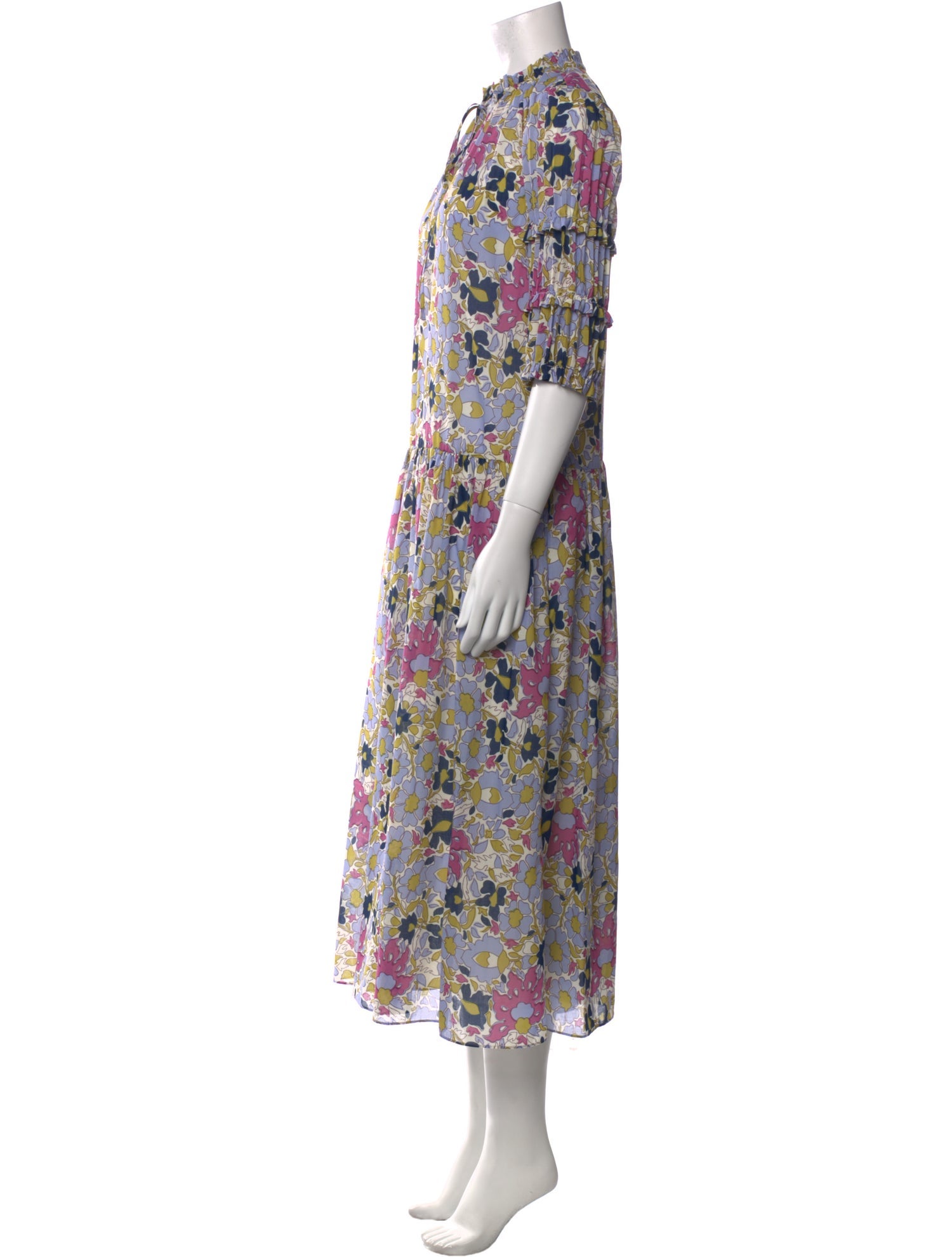 Rebecca Taylor Floral Print Long Dress