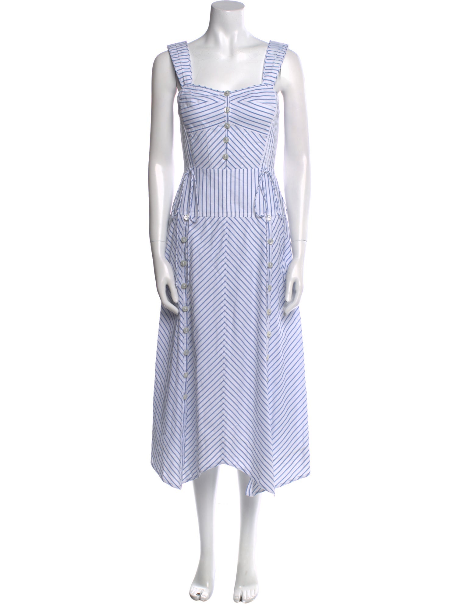 Rebecca Taylor Striped Midi Length Dress