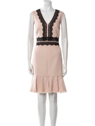 Rebecca Taylor V-Neck Knee-Length Dress