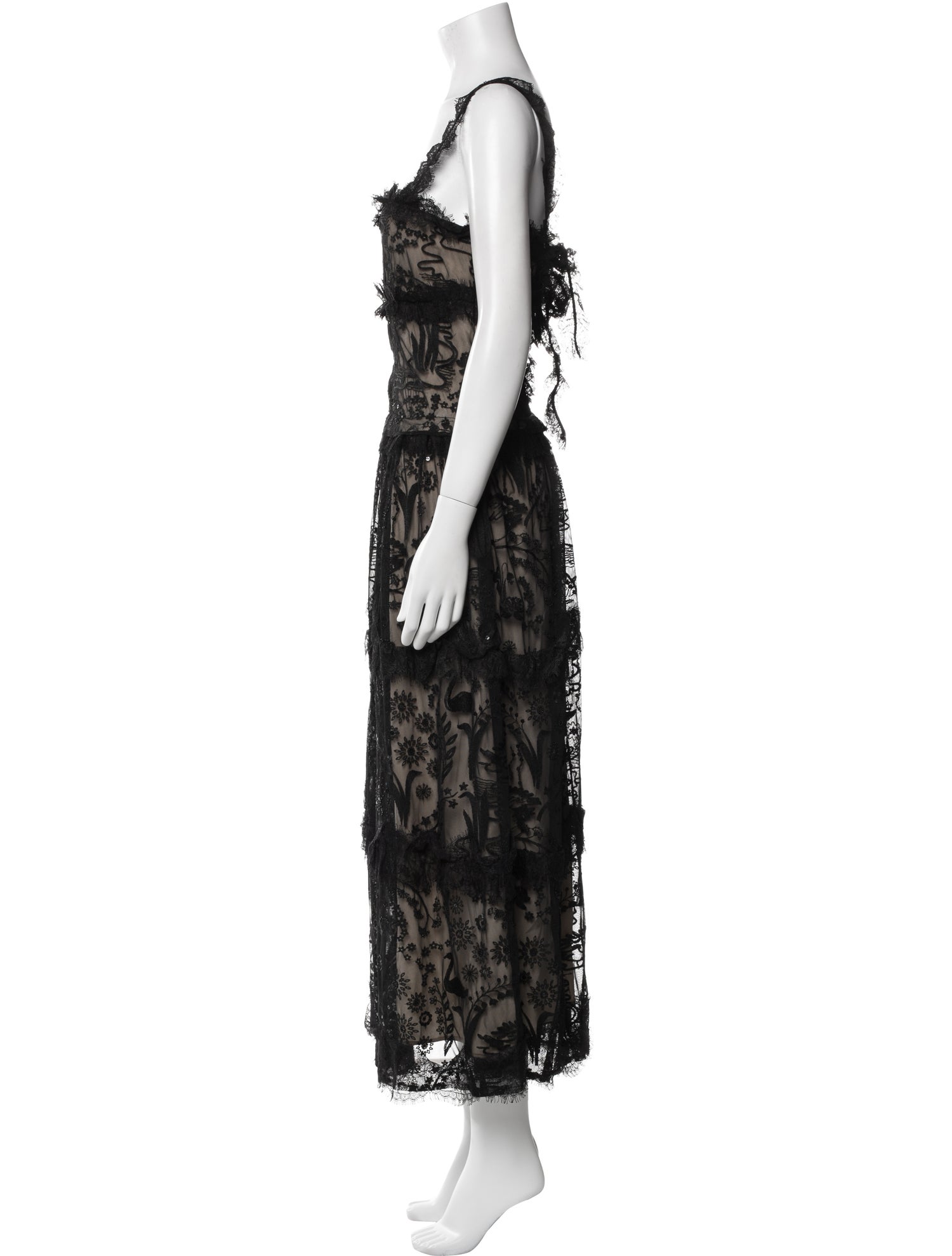 Rebecca Taylor Ophelia Embroidered Dress Long Dress