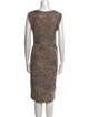 Rebecca Taylor Animal Print Midi Length Dress