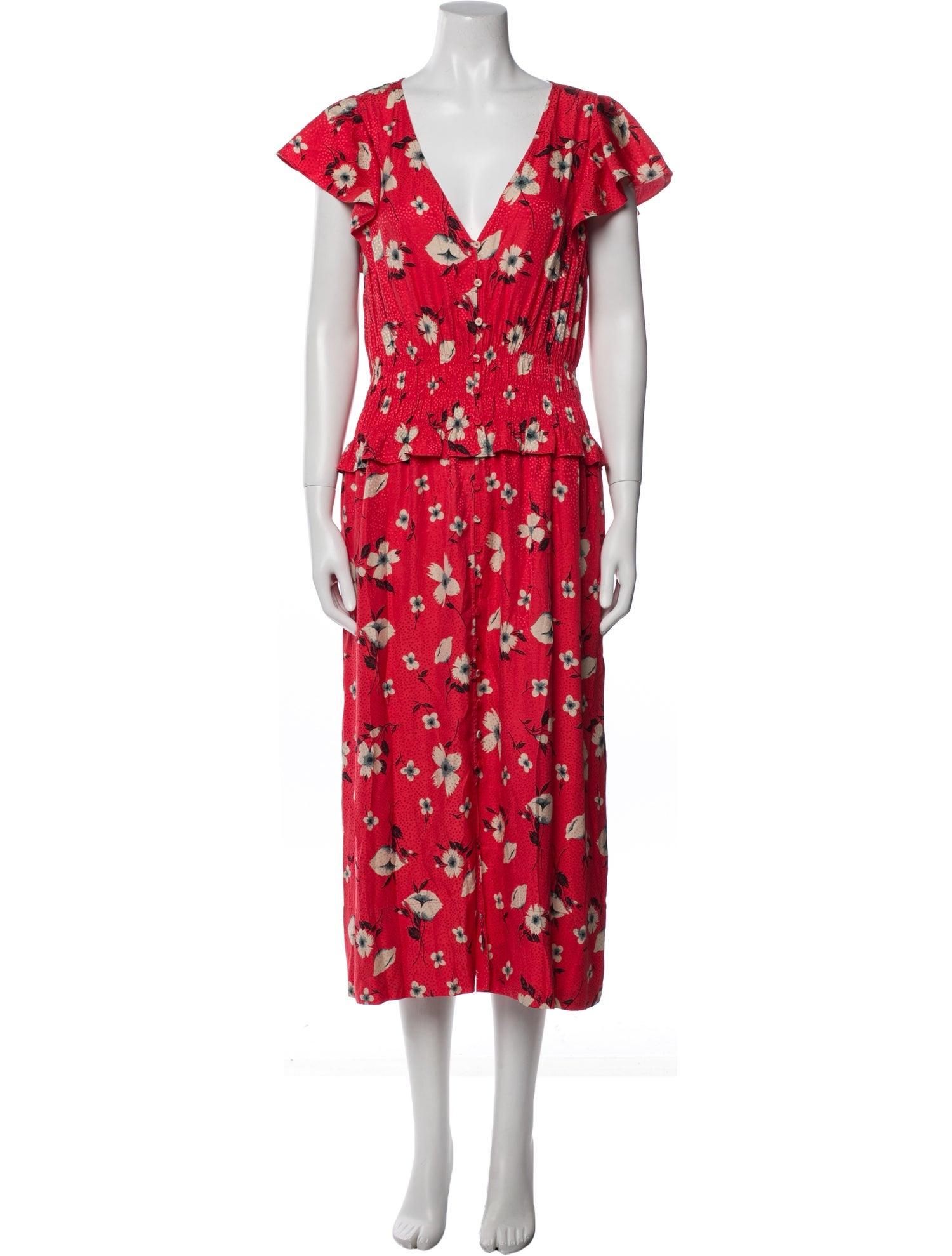 Rebecca Taylor Floral Print Long Dress