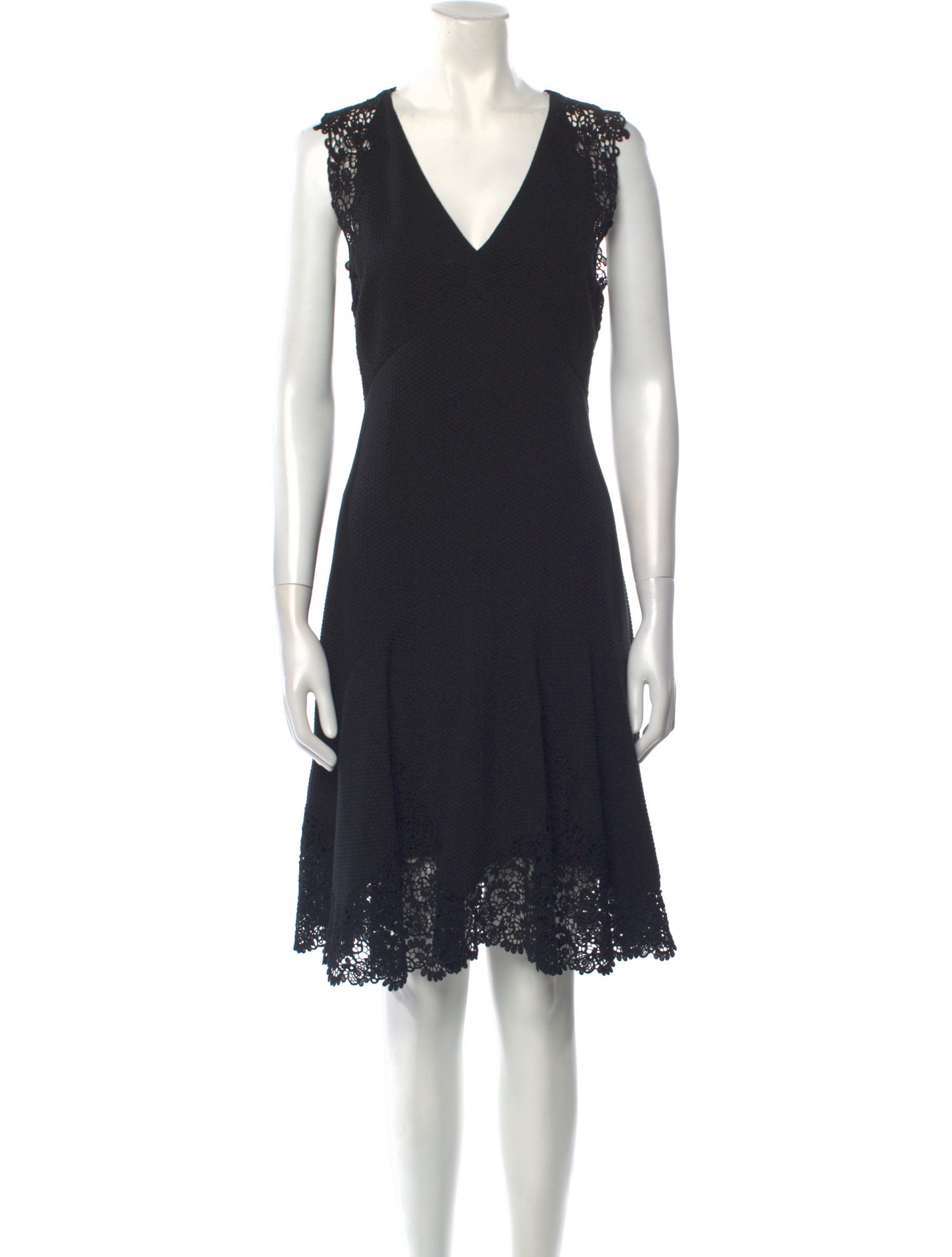 Rebecca Taylor V-Neck Knee-Length Dress