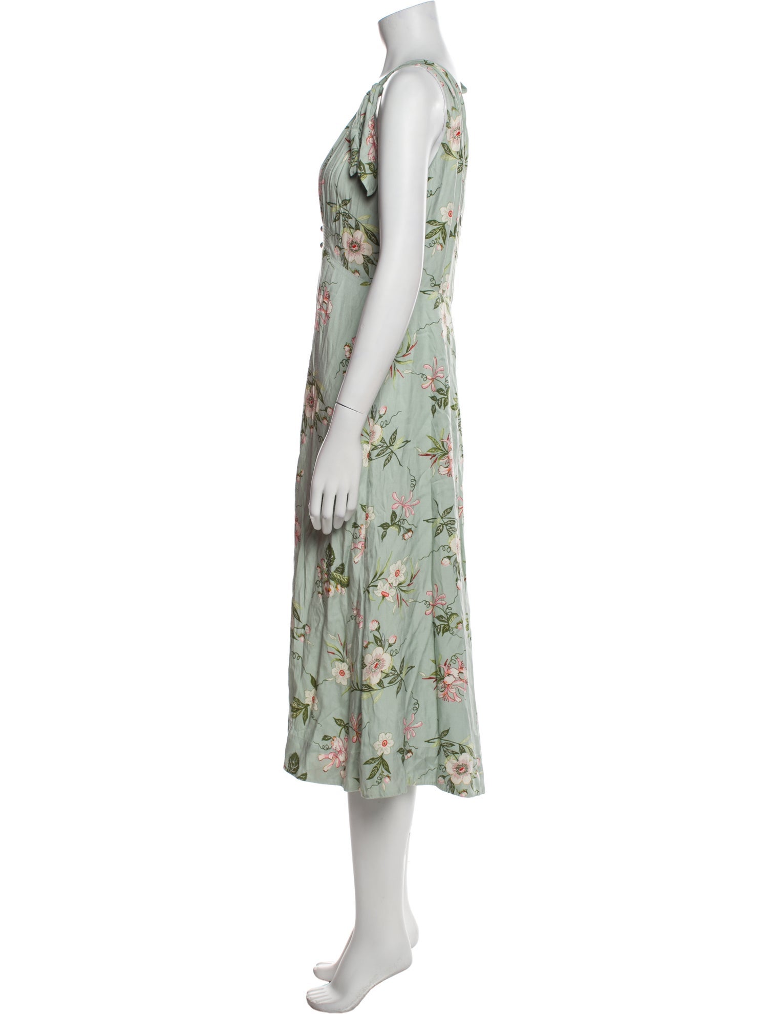 Rebecca Taylor Floral Print Midi Length Dress