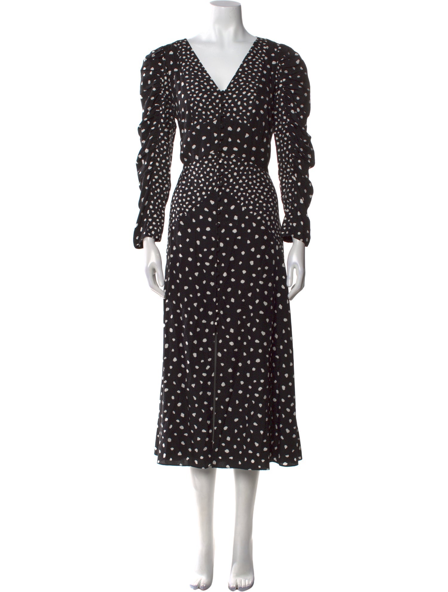 Rebecca Taylor Polka Dot Print Long Dress