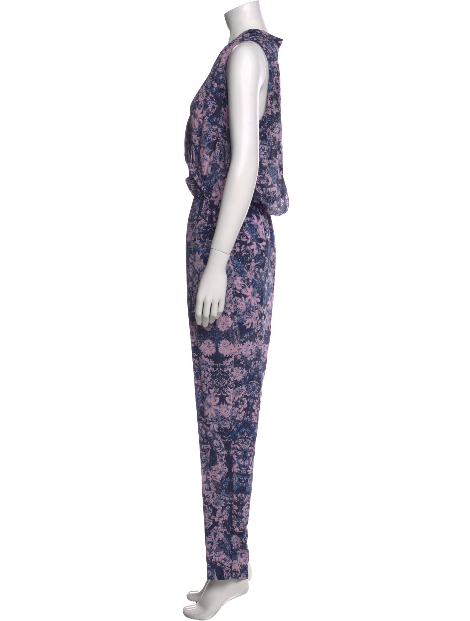 Rebecca Taylor Silk Floral Print Jumpsuit