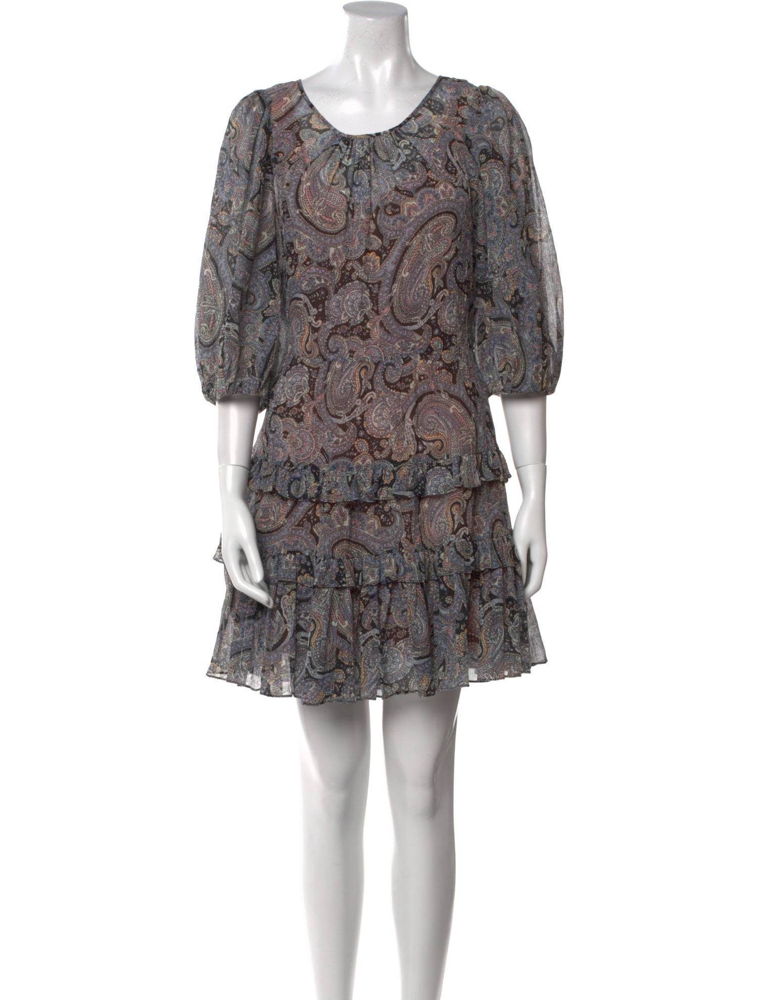 Rebecca Taylor Paisley Print Mini Dress