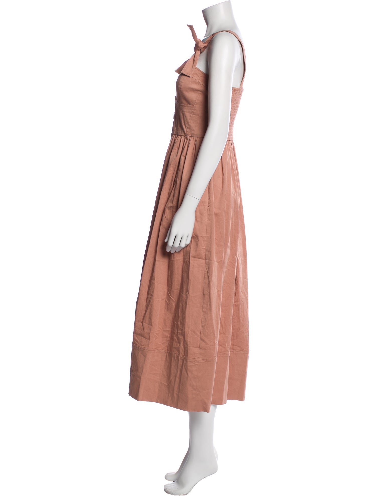 Rebecca Taylor Square Neckline Midi Length Dress