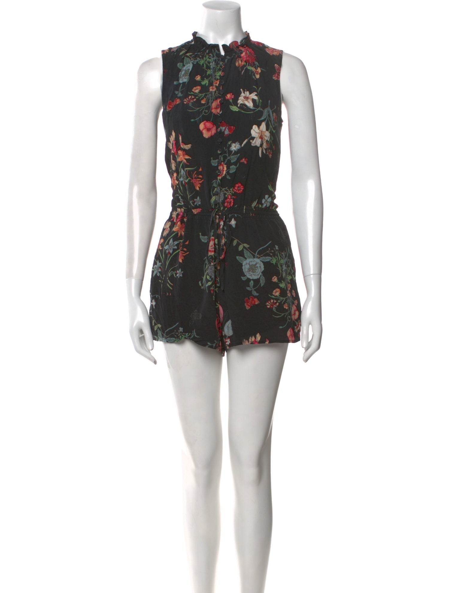 Rebecca Taylor Silk Floral Print Romper