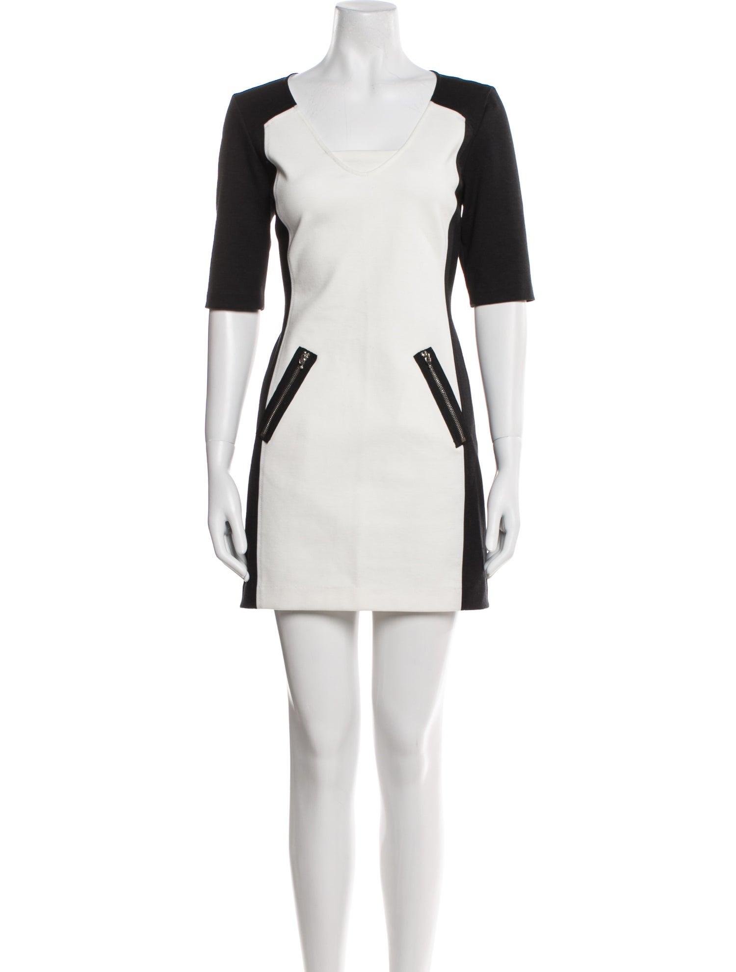 Rebecca Taylor Square Neckline Mini Dress