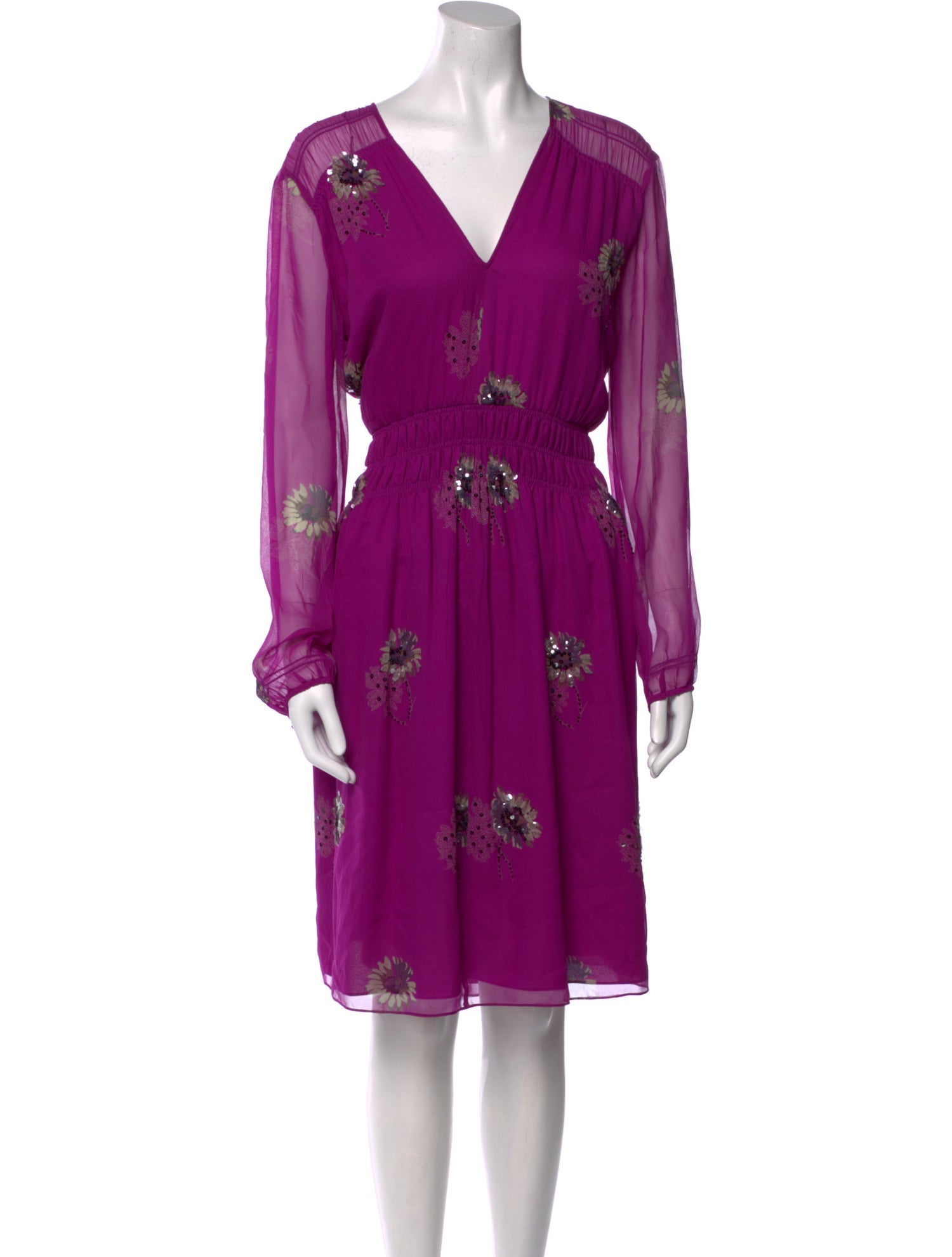 Rebecca Taylor Silk Knee-Length Dress