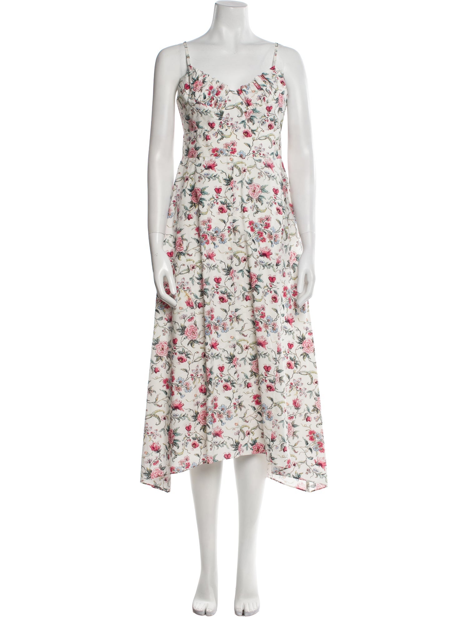 Rebecca Taylor Floral Print Midi Length Dress
