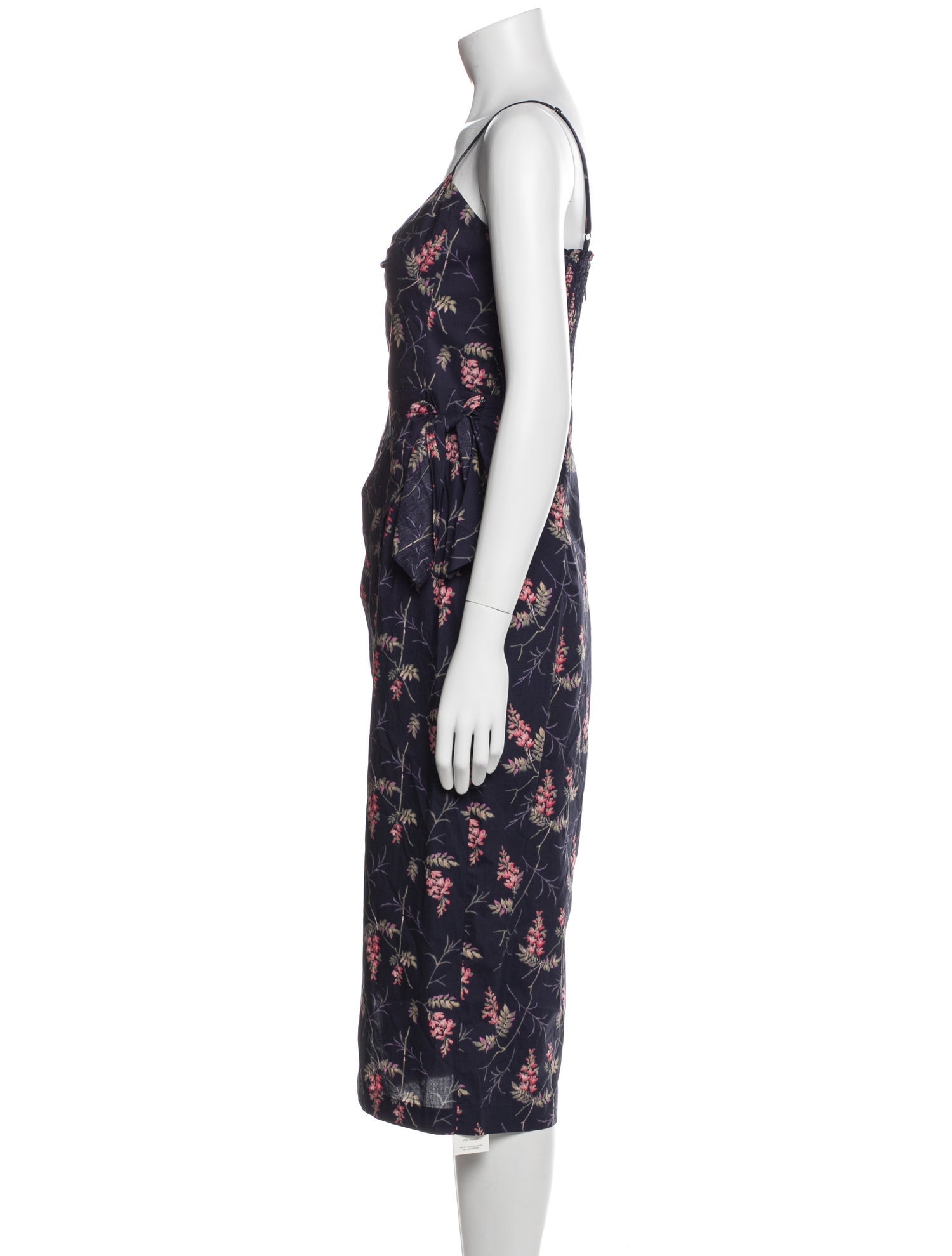 Rebecca Taylor Floral Print Midi Length Dress
