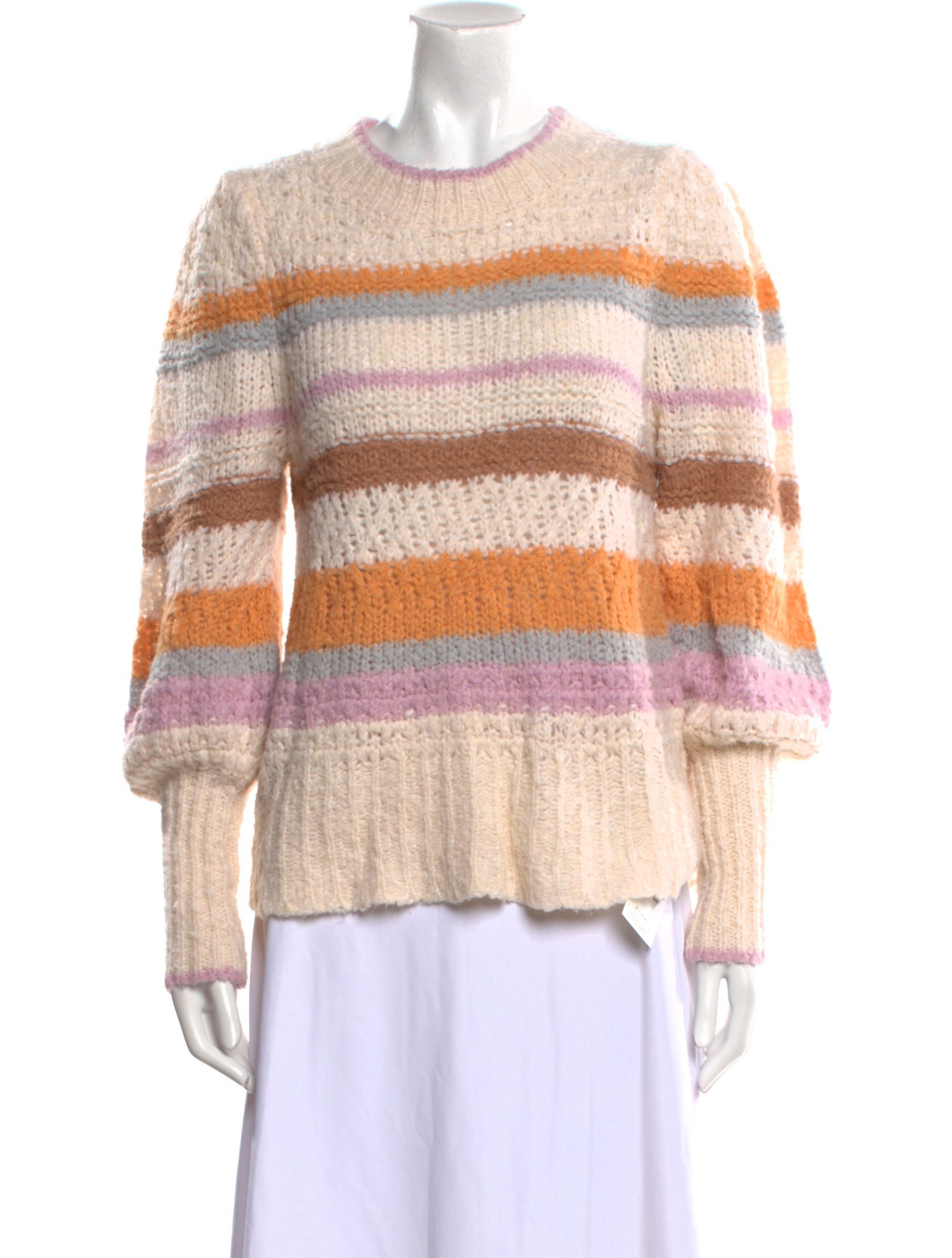 Rebecca Taylor Striped Crew Neck Sweater